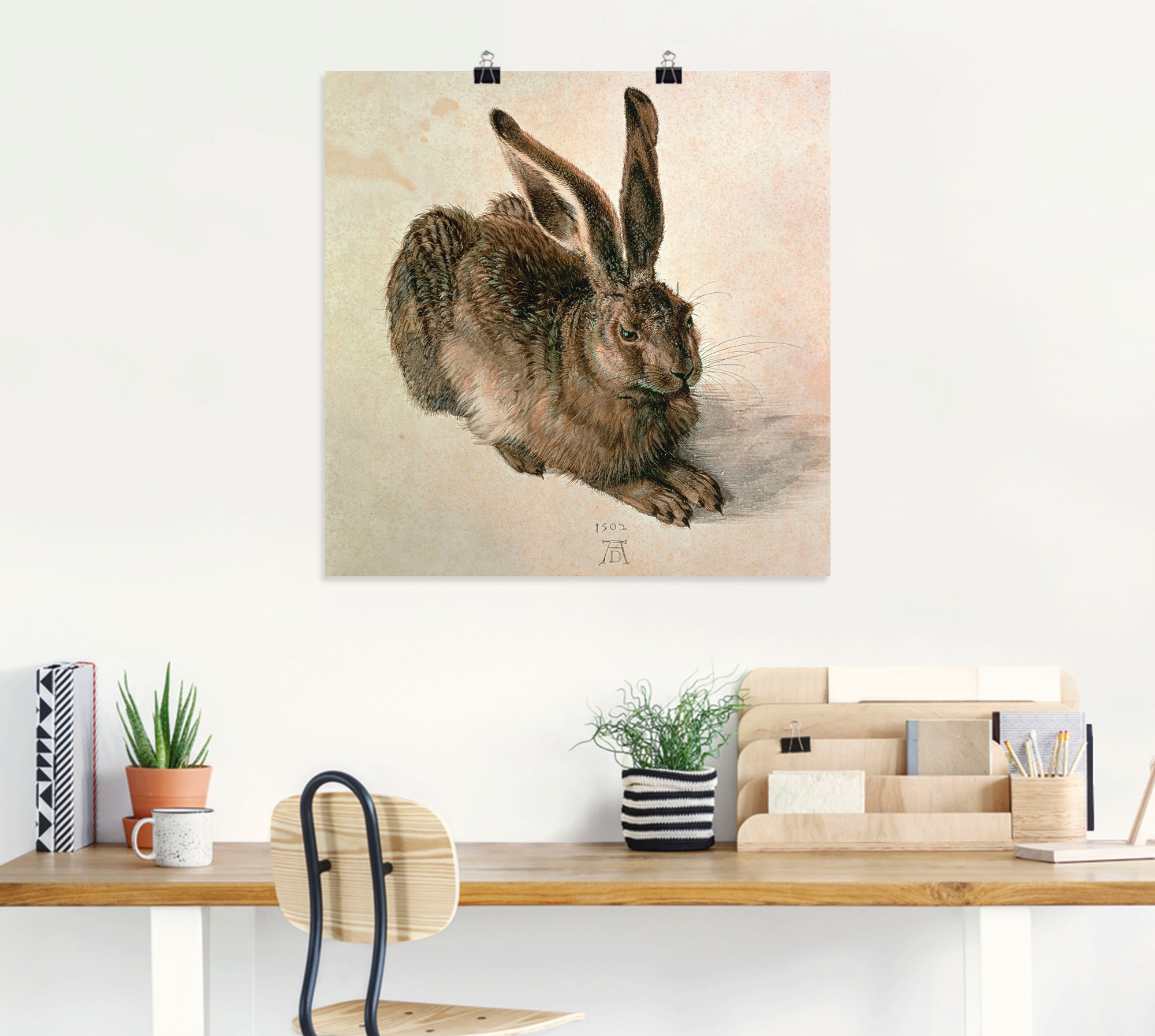 Artland Wandbild »Junger Feldhase. 1502«, Wildtiere, (1 St.), als Leinwandbild, Poster in verschied. Größen