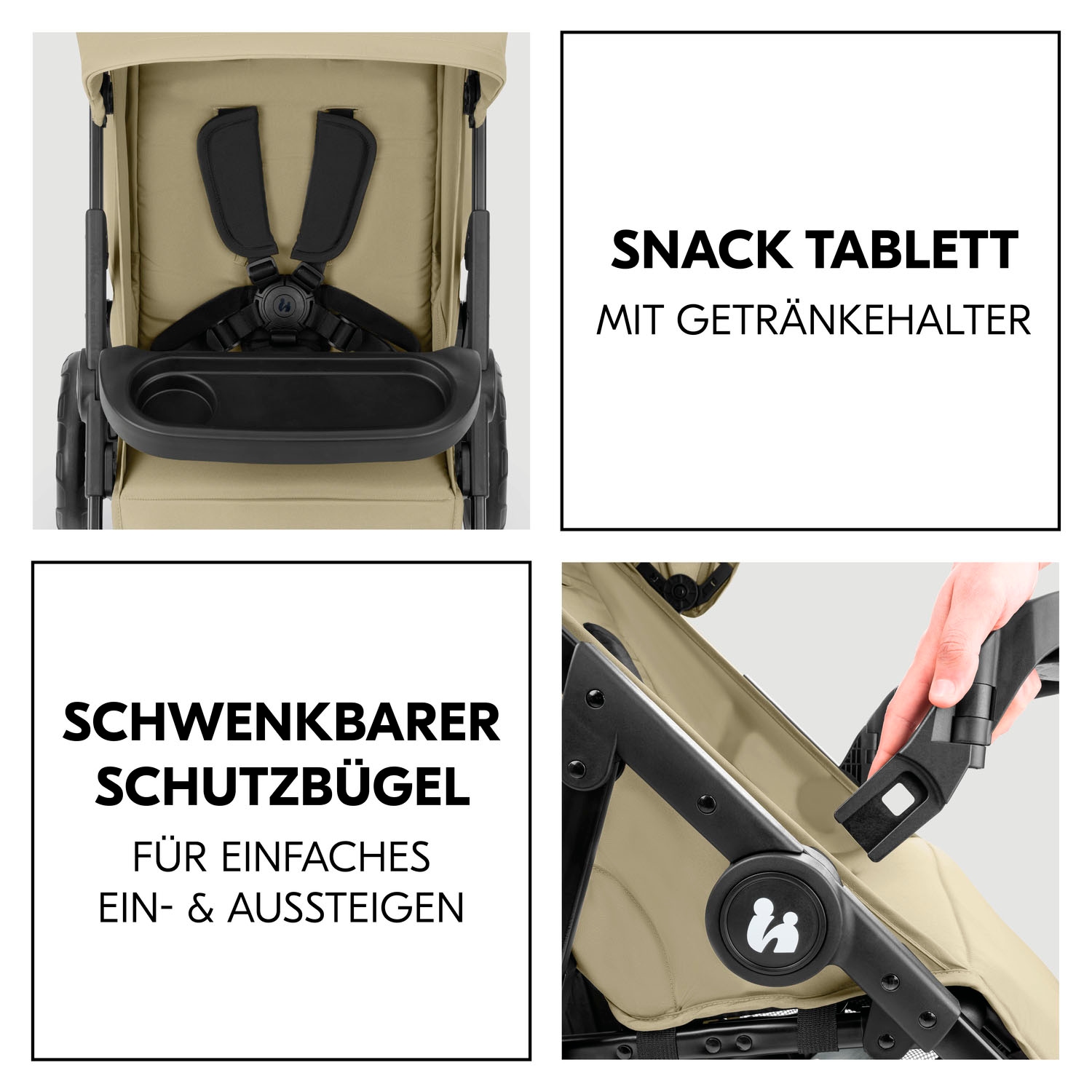 Hauck Kinder-Buggy »Shop N Care Trio Set«, inkl. Babyschale, Babywanne und Adapter