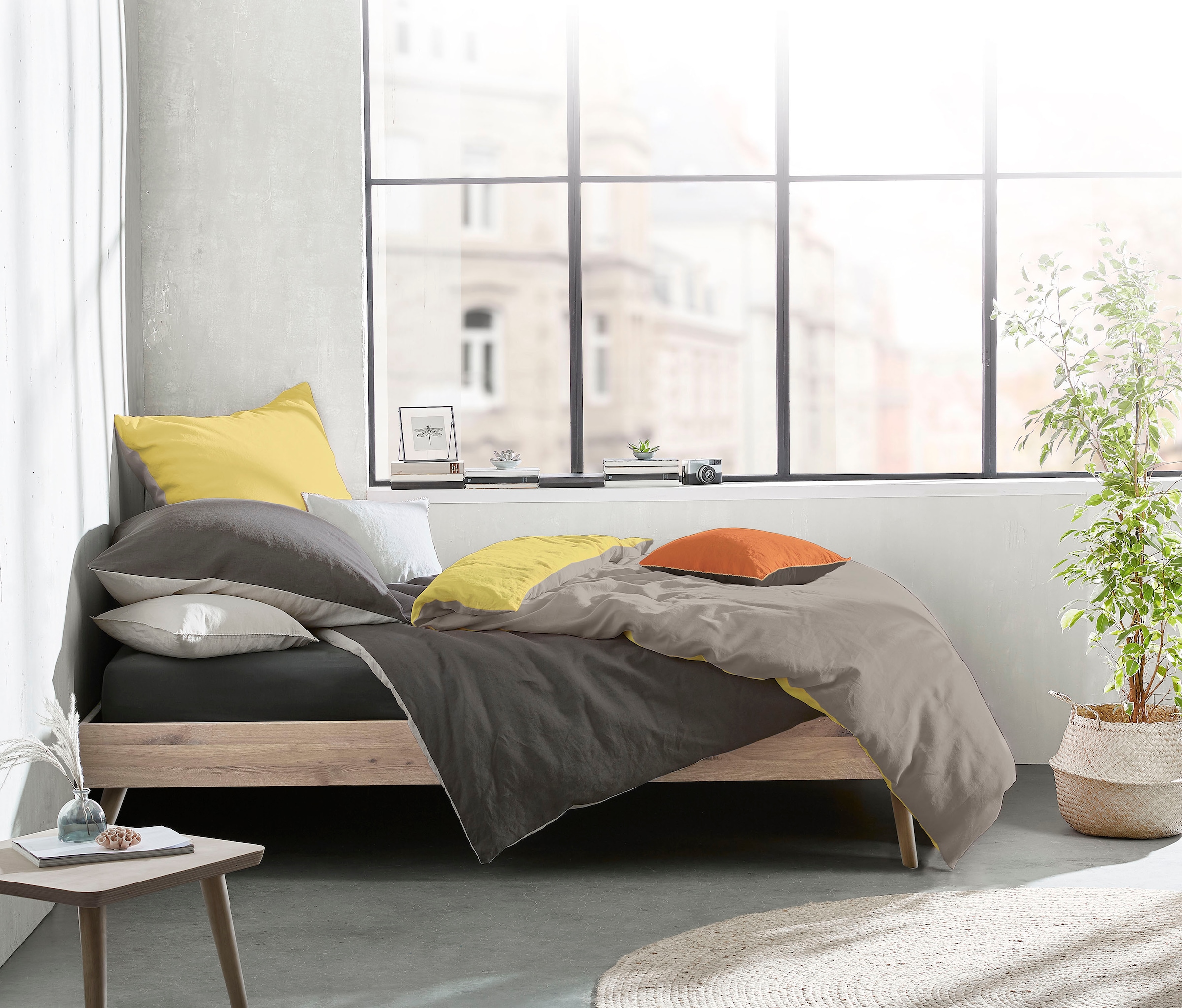 fleuresse Wendebettwäsche »Provence W« 2 Stk. 50% Baumwolle, 50% Leinen, in Gr. 135x200, 155x220, 200x200cm