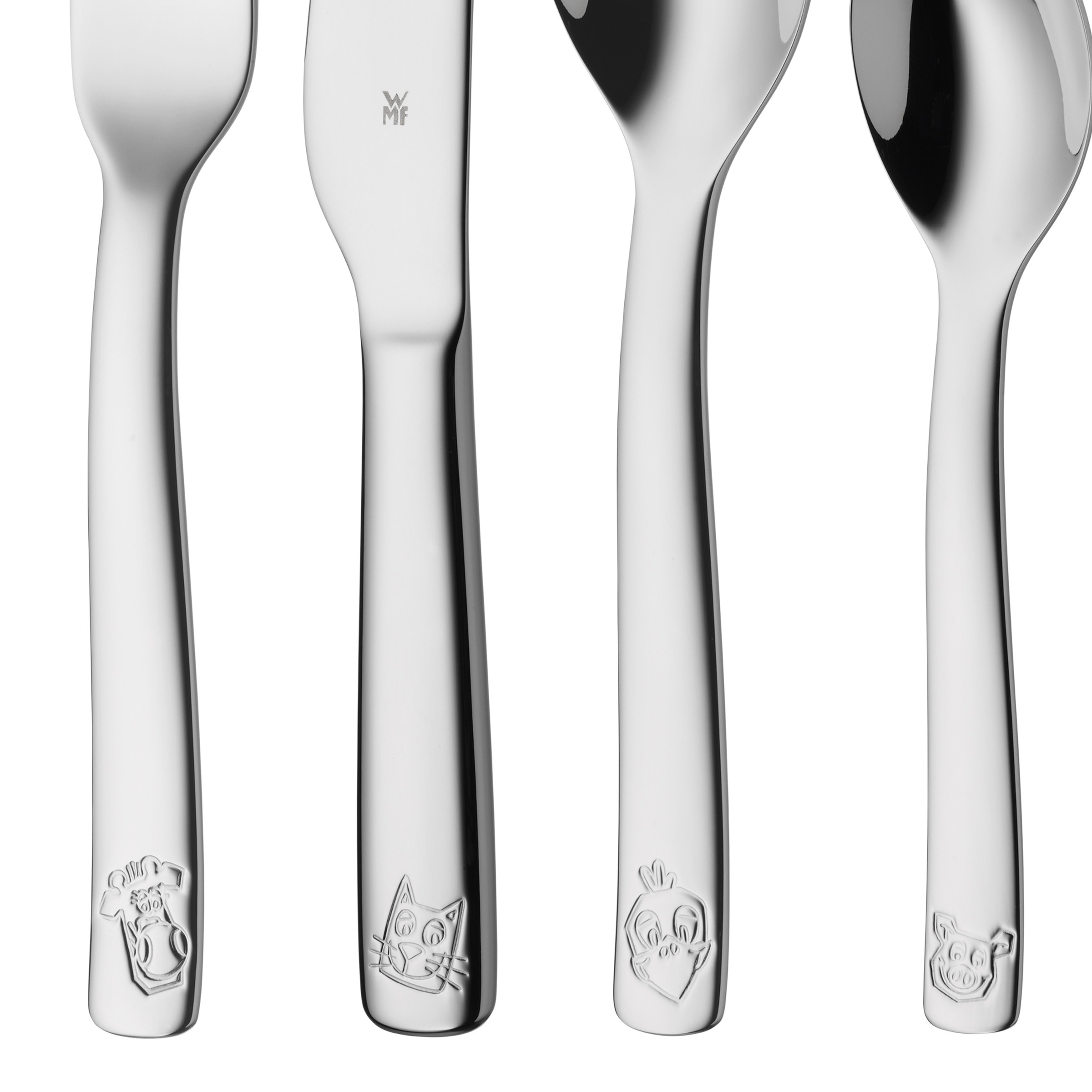 WMF Kinderbesteck »Bauernhof«, (Set, 4 tlg.), ab 3 Jahren, hygienisch, säurefest