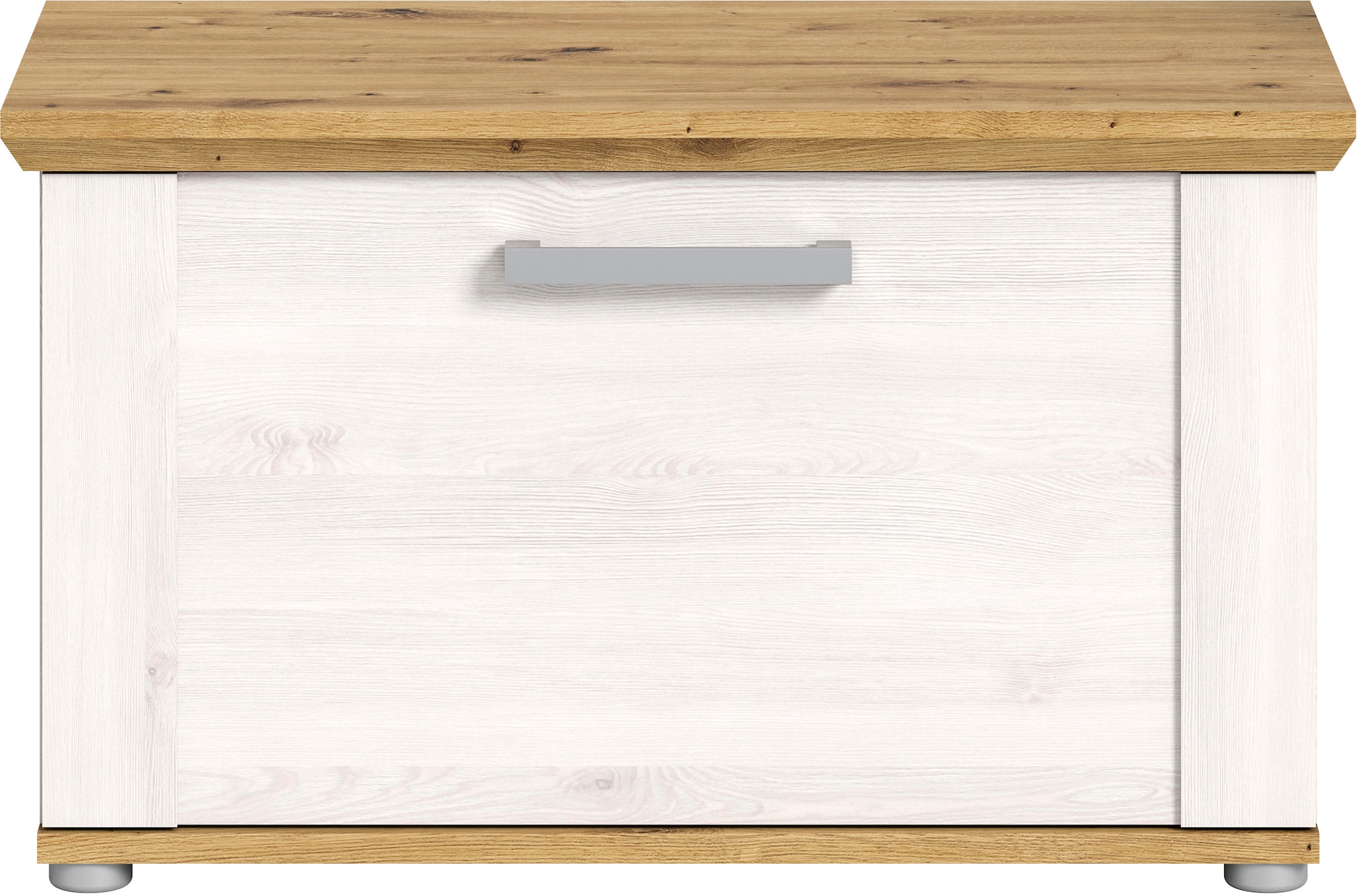 Home affaire Sitzbank »COSENZA, TOPSELLER!, Breite 80 cm, 1 Klappe, 2 Einlegeböden, 2-farbig«, in Landhausoptik, Bank, Schuhbank, Garderobenbank, Dielenbank