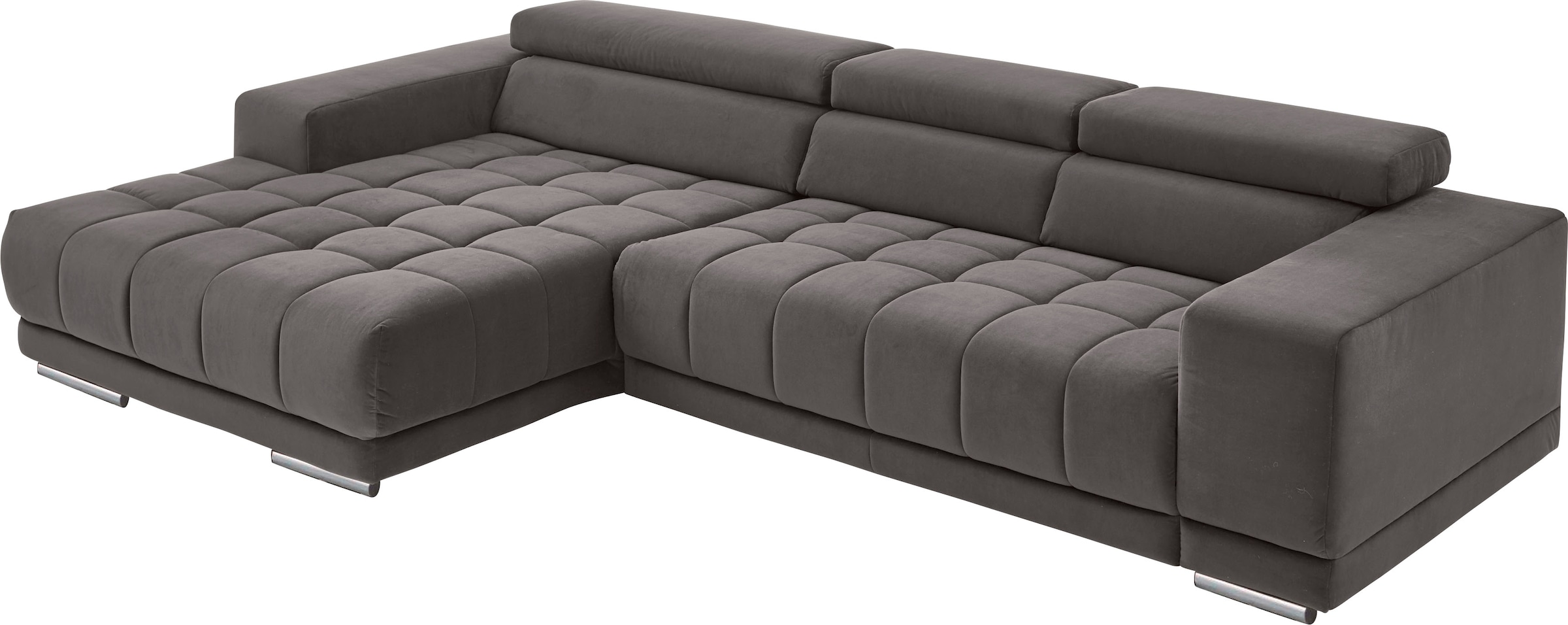 Die PlanBar Ecksofa »MP-IN15053 L-Form extra breiter Schenkel« mit Kopfteilverstellung, wahlweise mit manueller Vorziehbank