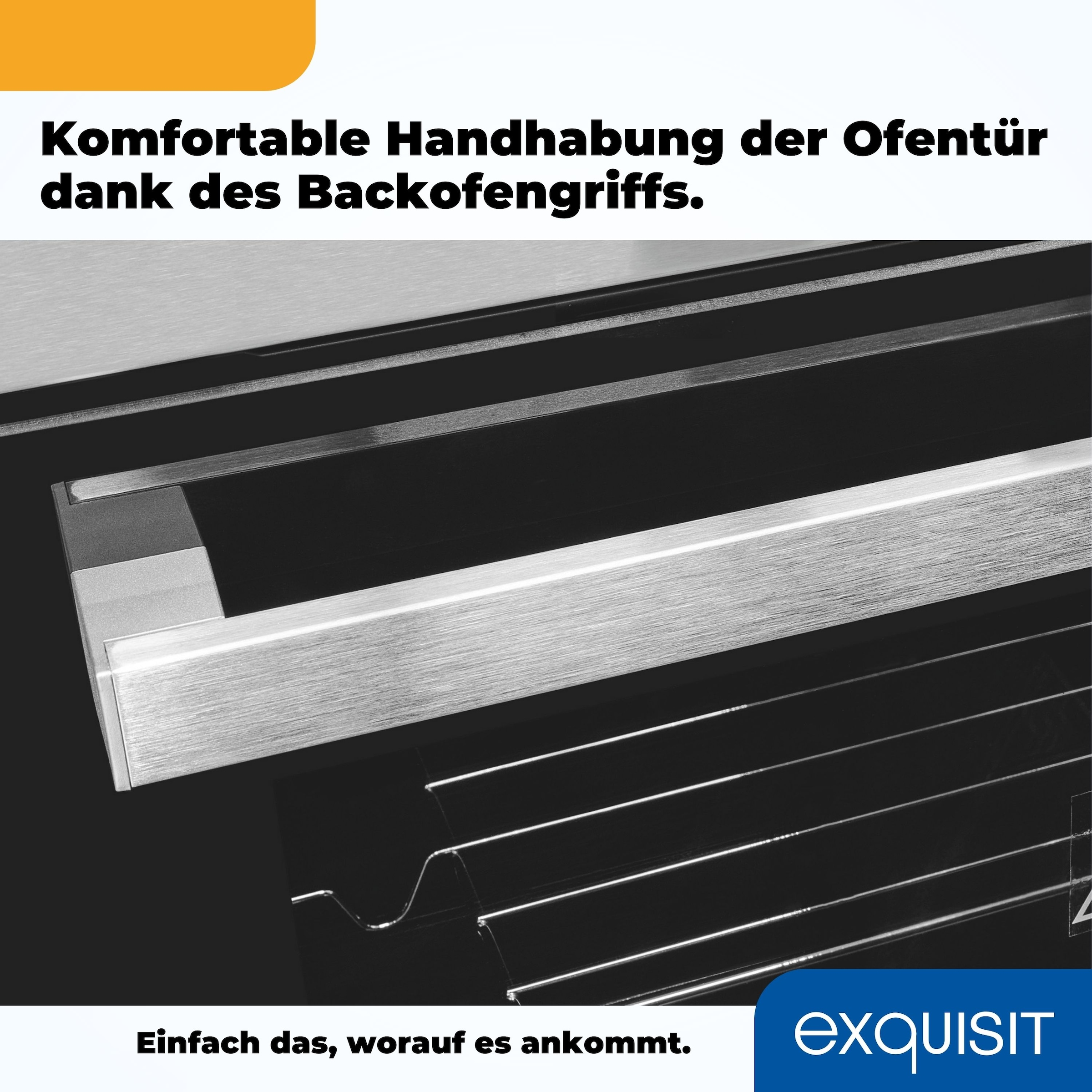 exquisit Backofen-Set »BAKO555600U«, autark einbaubar-Ofen mit Umluft,Kochfeld mit Sensorbedienung