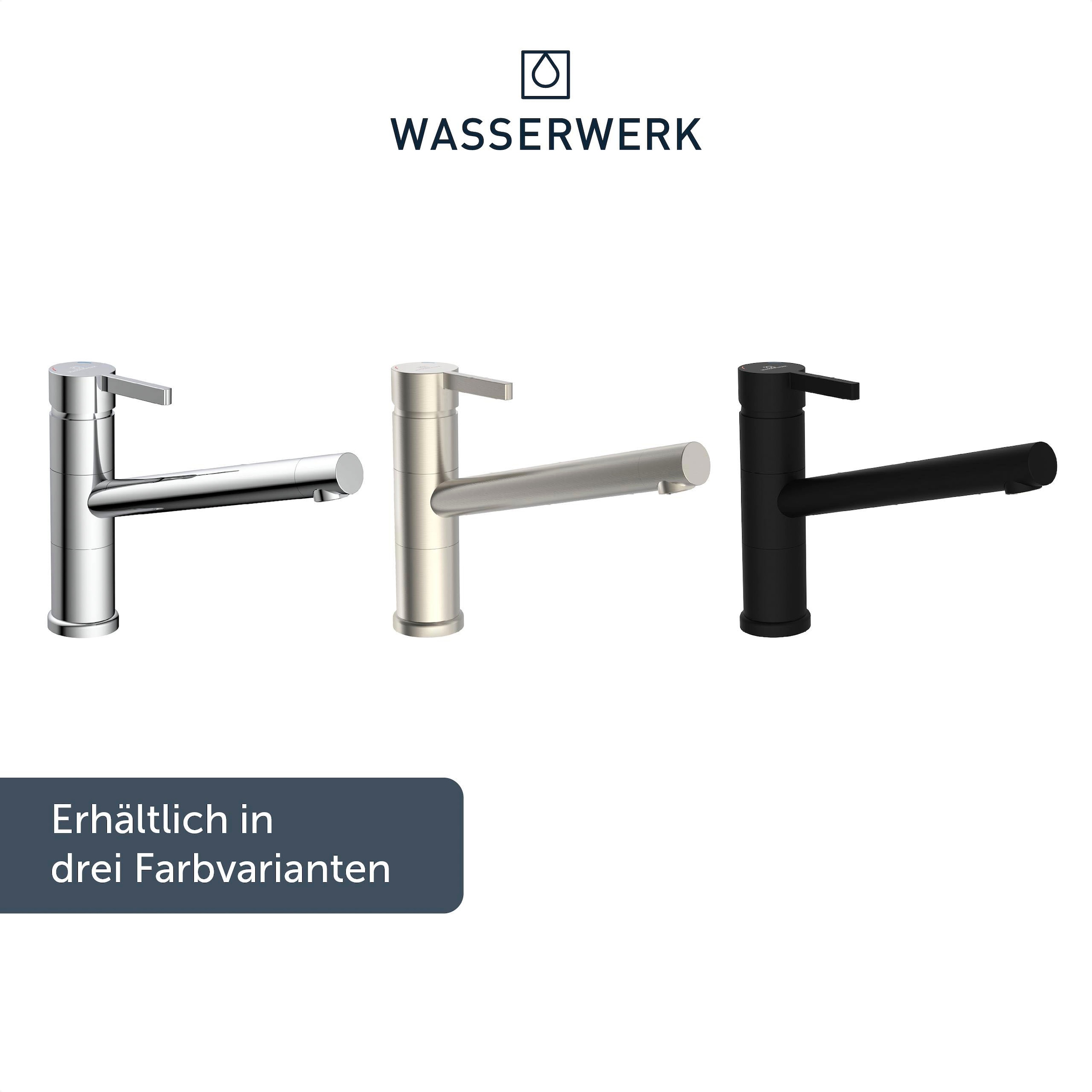 WASSERWERK Spültischarmatur »WK 6, Wasserhahn, Küche, Einhebelmischer«, 150° schwenkbar, geräuscharm