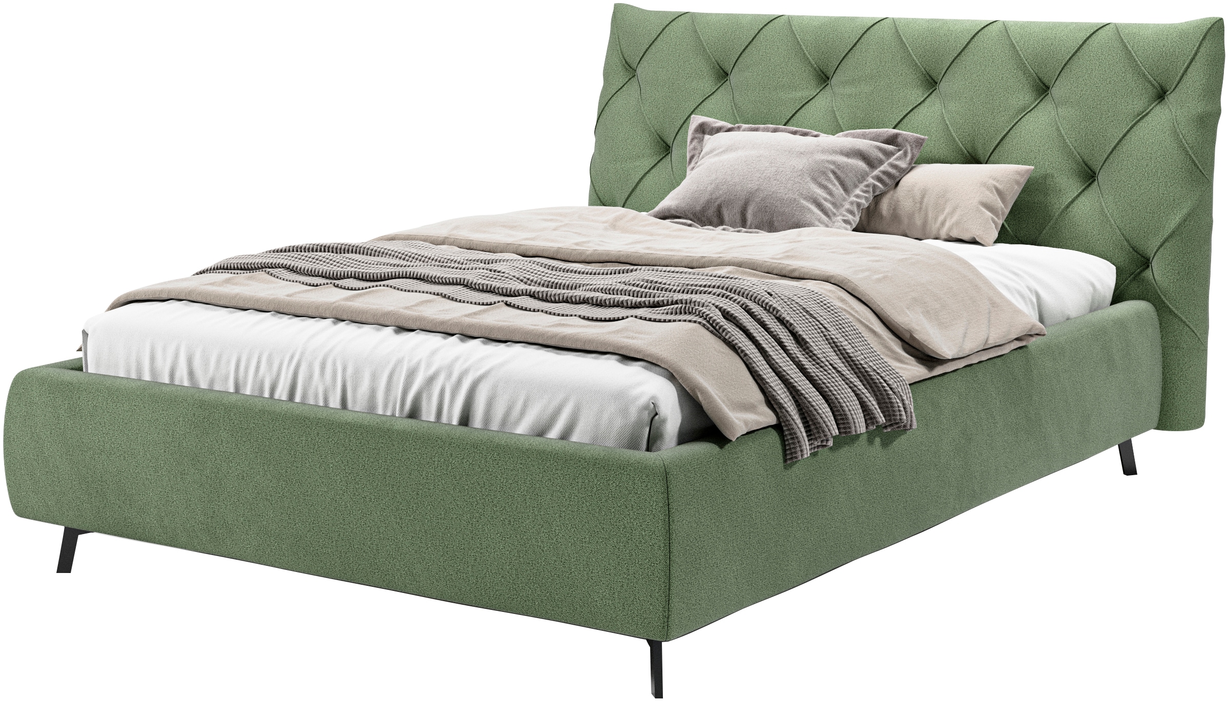Home affaire Polsterbett »Elloree, in 4 Breiten bis 200cm, auch in Leder« Kopfteilhöhe 105 cm, belastbar bis 280 kg, auch in Überlänge 220cm