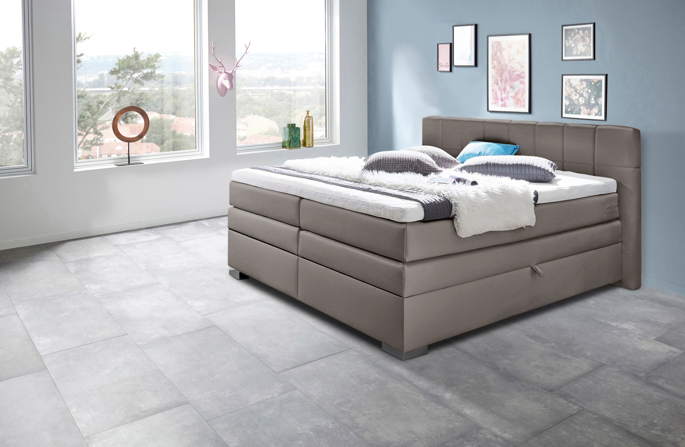 INOSIGN Boxspringbett »Airdrie«, inkl. Bettkasten und Topper