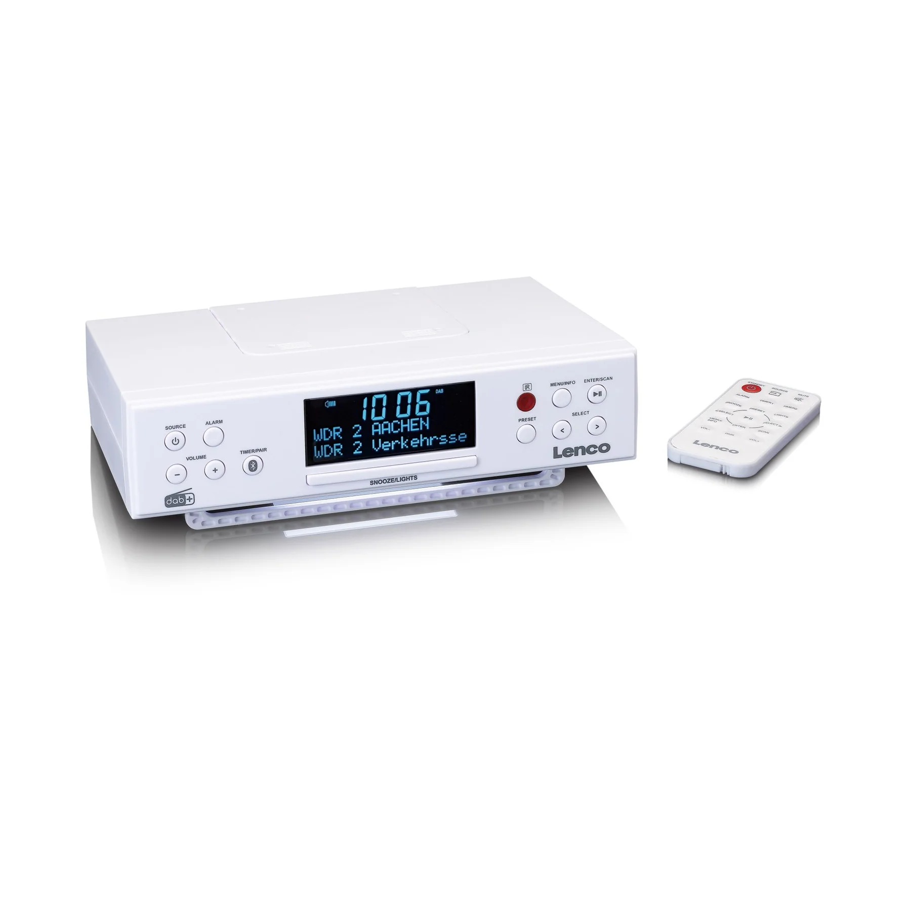 Lenco Küchen-Radio »KCR-190WH« (Bluetooth Digitalradio (DAB+) | FM-Tuner mit RDS ) DAB+/FM, Bluetooth, LED-Display und Timer