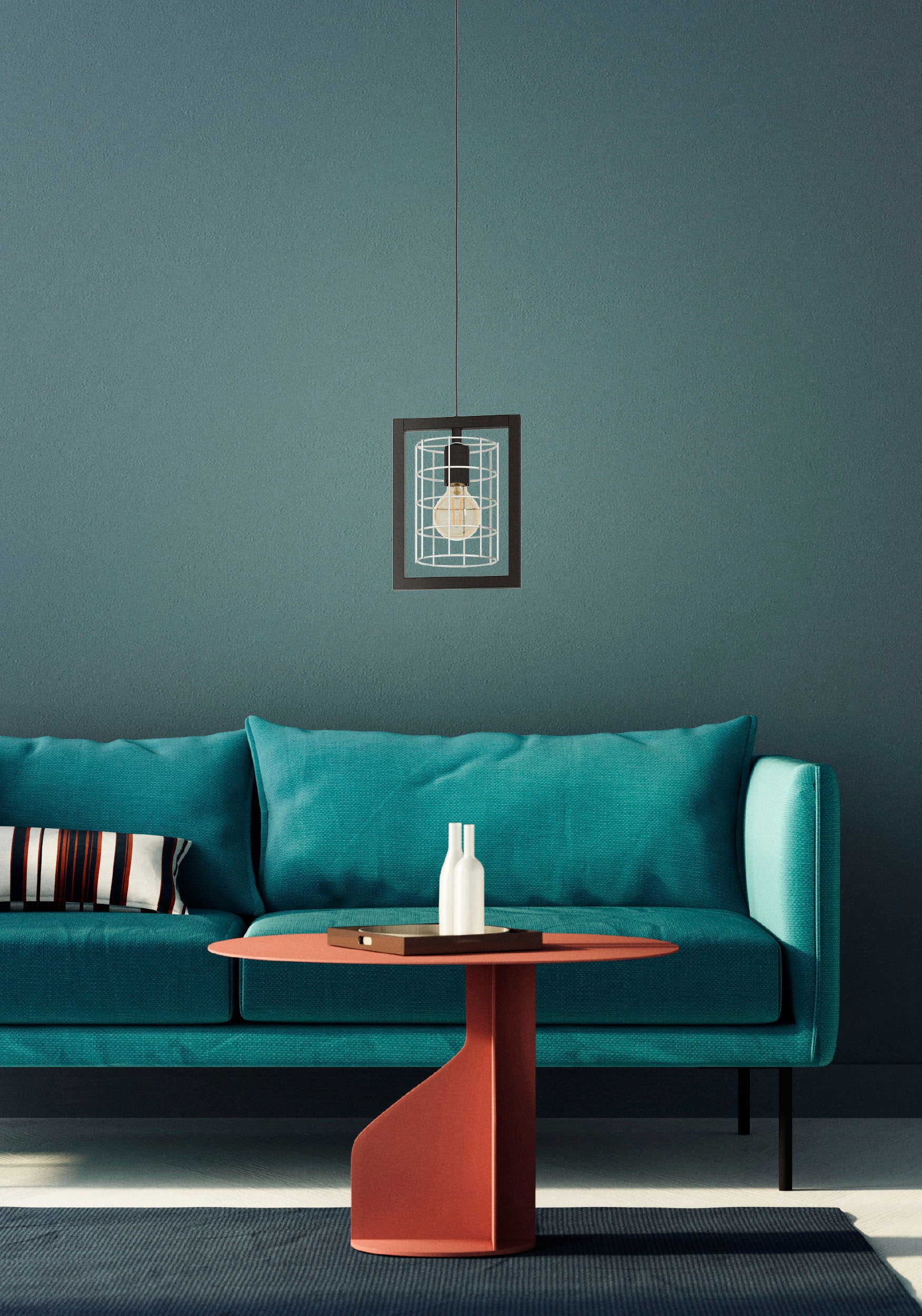 EGLO Hängeleuchte »JUBILY« E27 1 Stk. Hängeleuchte in schwarz aus Stahl  -  exkl. E27 - 40W