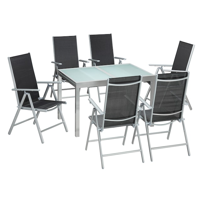 MERXX Garten-Essgruppe »Lima«, (Set, 7 tlg.), inkl. 6 Sesseln und  ausziehbarem Tisch (120 - 180 cm) online kaufen | mit 3 Jahren XXL Garantie