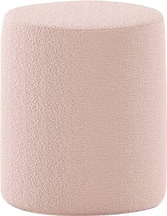 Vipack Polsterhocker »Moon, Hocker in rund, mit flauschigem Bouclé Stoff«, (B/H/T ca. 41x41,5x41cm, bis 80 kg belastbar), als Sitzgelegenheit o. Nachttisch, 41 cm ∅, Bouclé Stoff, in 4 Farben