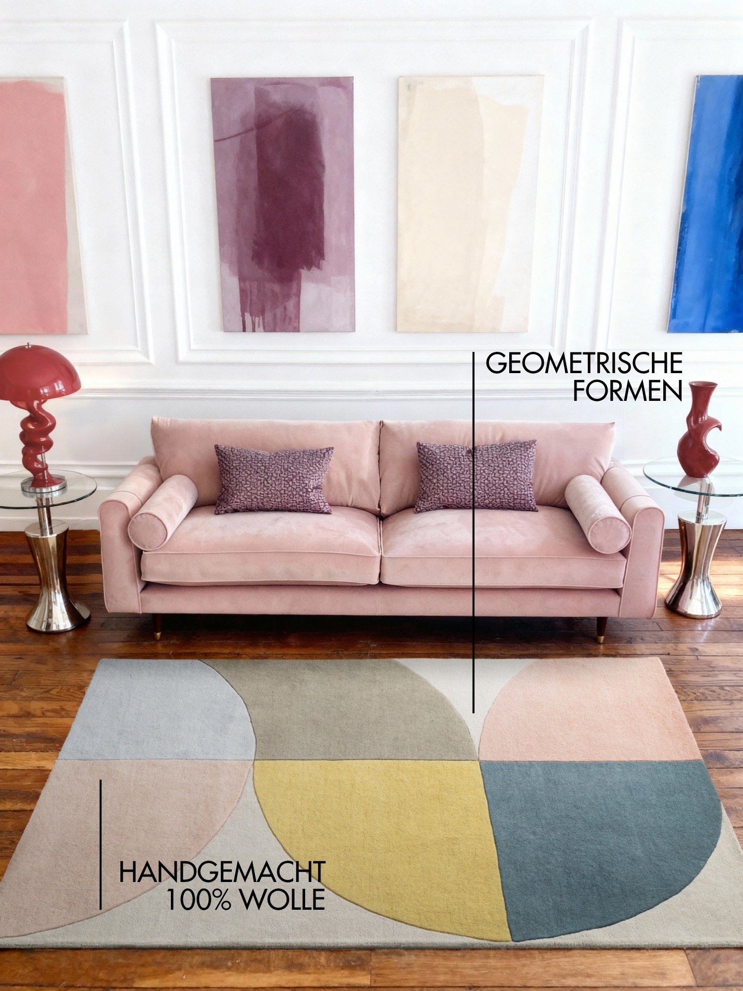 Ted Baker Wollteppich »Savile« rechteckig 17 mm Höhe Wolle, Naturteppich, Handgemacht, Wohnzimmer, Schlafzimmer, bunt