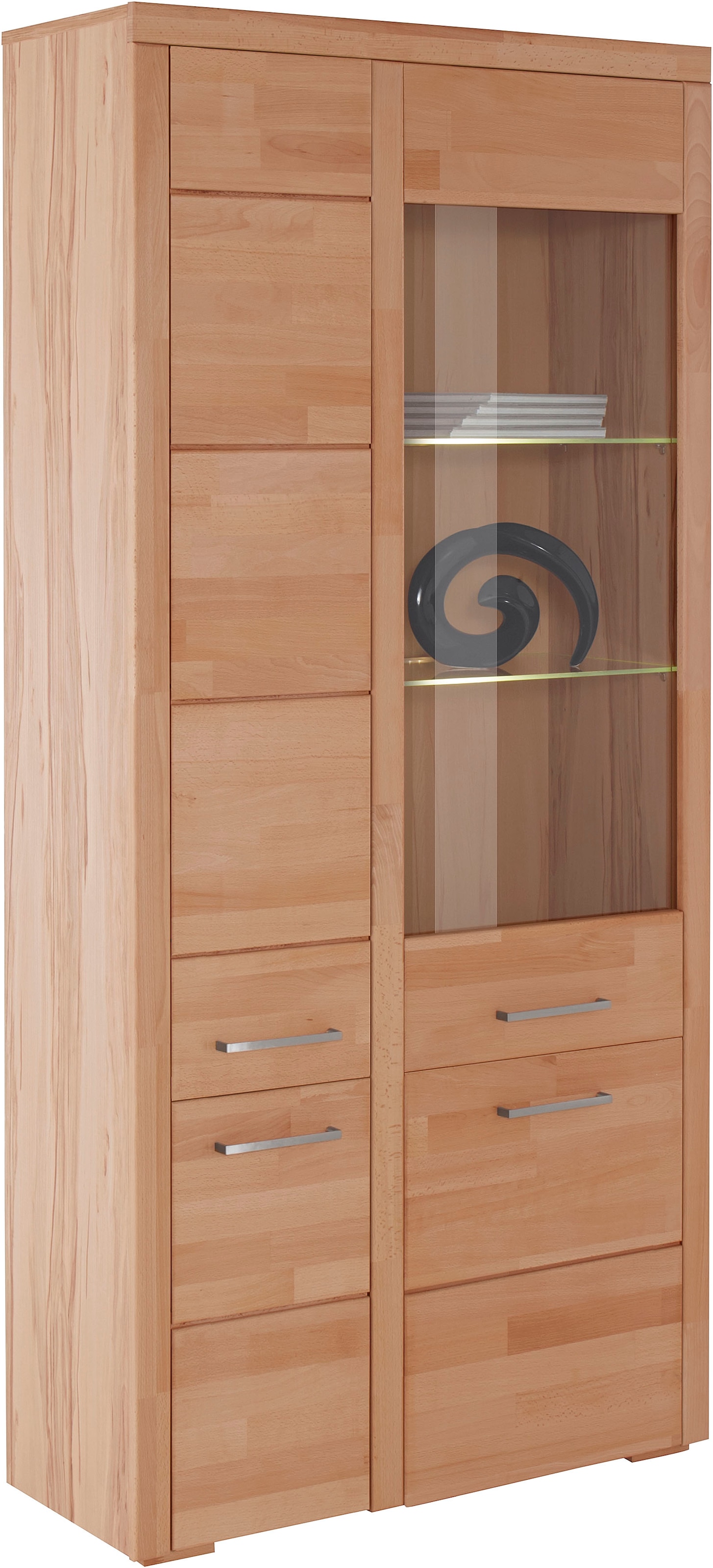 Home affaire Vitrine »Falco«, Fronten in Massivholz