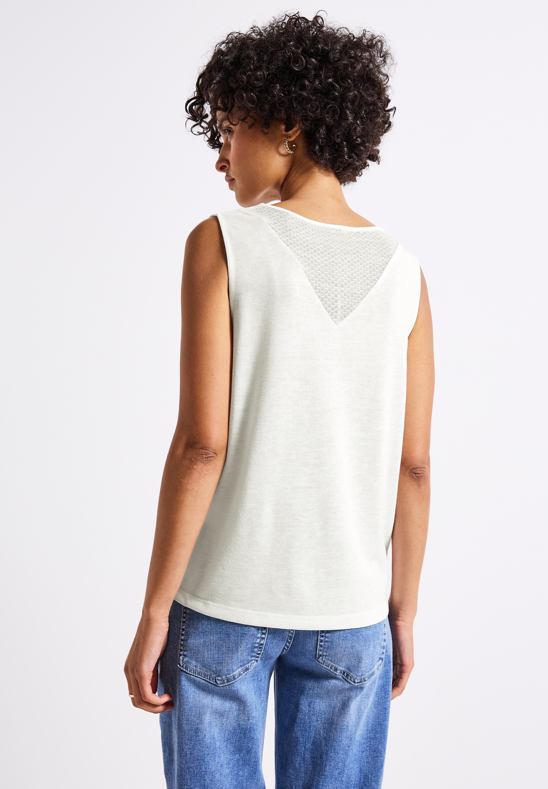 STREET ONE Shirttop, mit Spitze