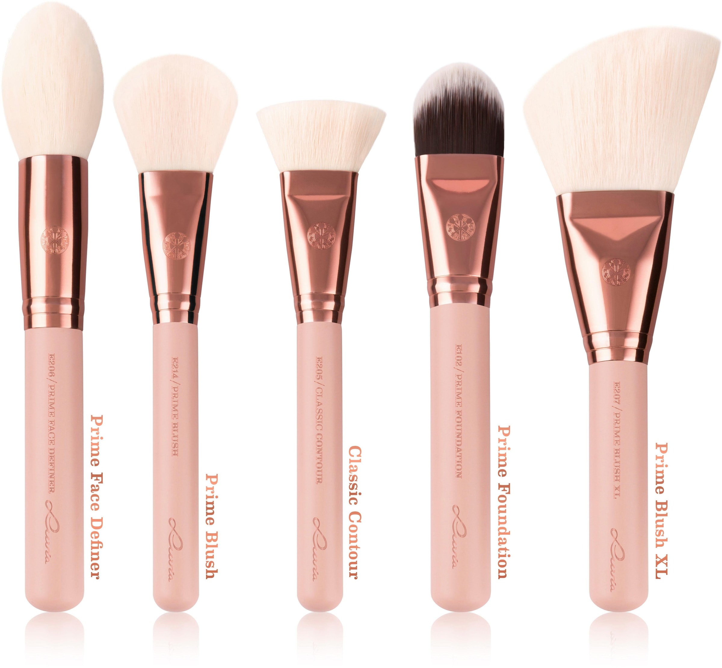 Luvia Cosmetics Kosmetikpinsel-Set »Essential Brushes - Expansion Set - Rose Golden Vintage«, (10 tlg.)