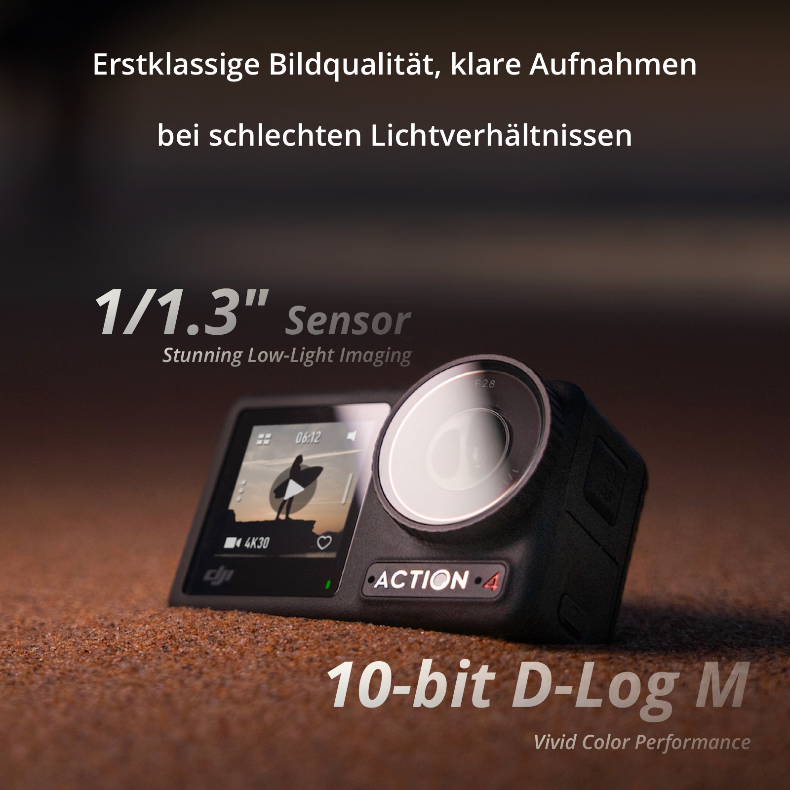 DJI Camcorder »Osmo Action 4 Standard Combo« 4K Ultra HD Bluetooth