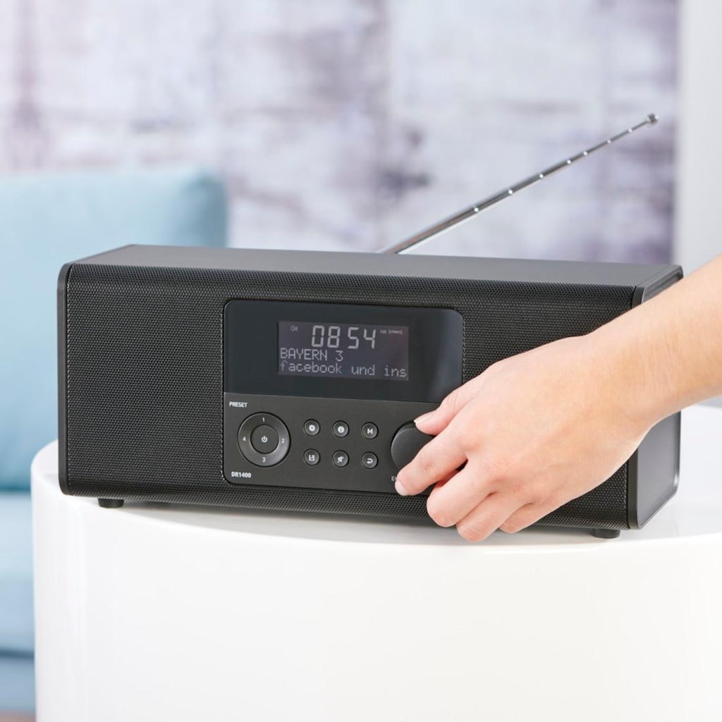 Hama Digitalradio (DAB+) »Digital Radio, DAB Radiowecker, FM/Stereo/6W DR1400«