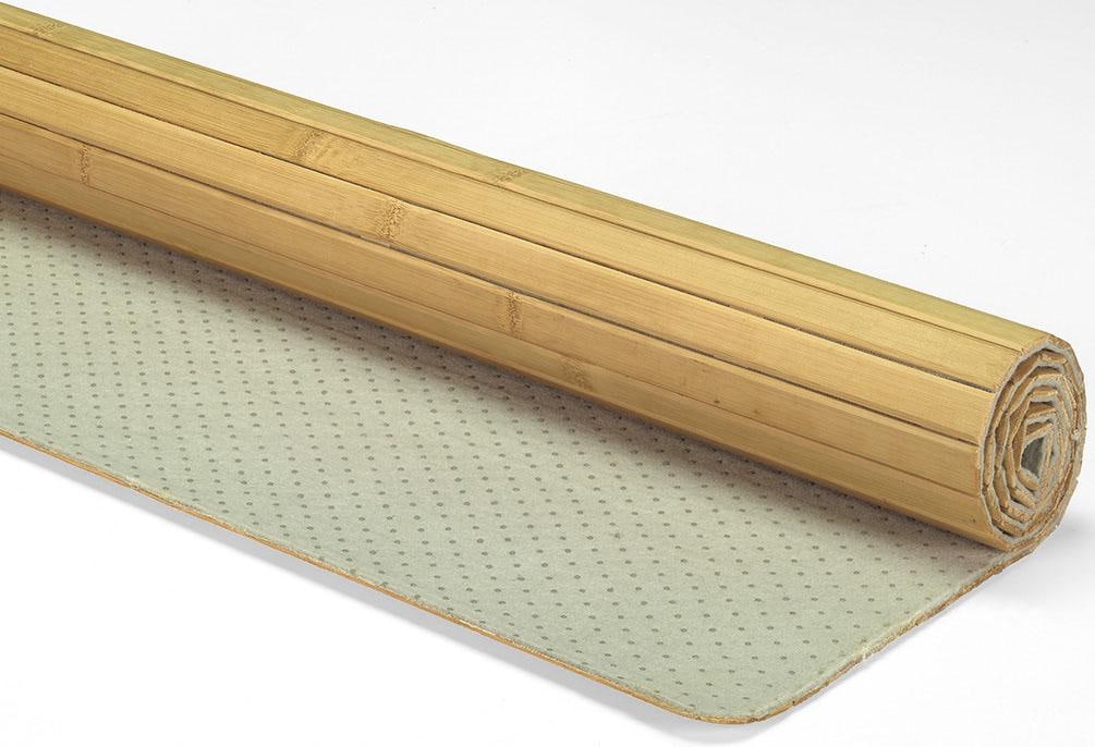 Kleine Wolke Badematte »Bambus Holzmatte«, rutschhemmend beschichtet, fußbodenheizungsgeeignet, 100% Bambus