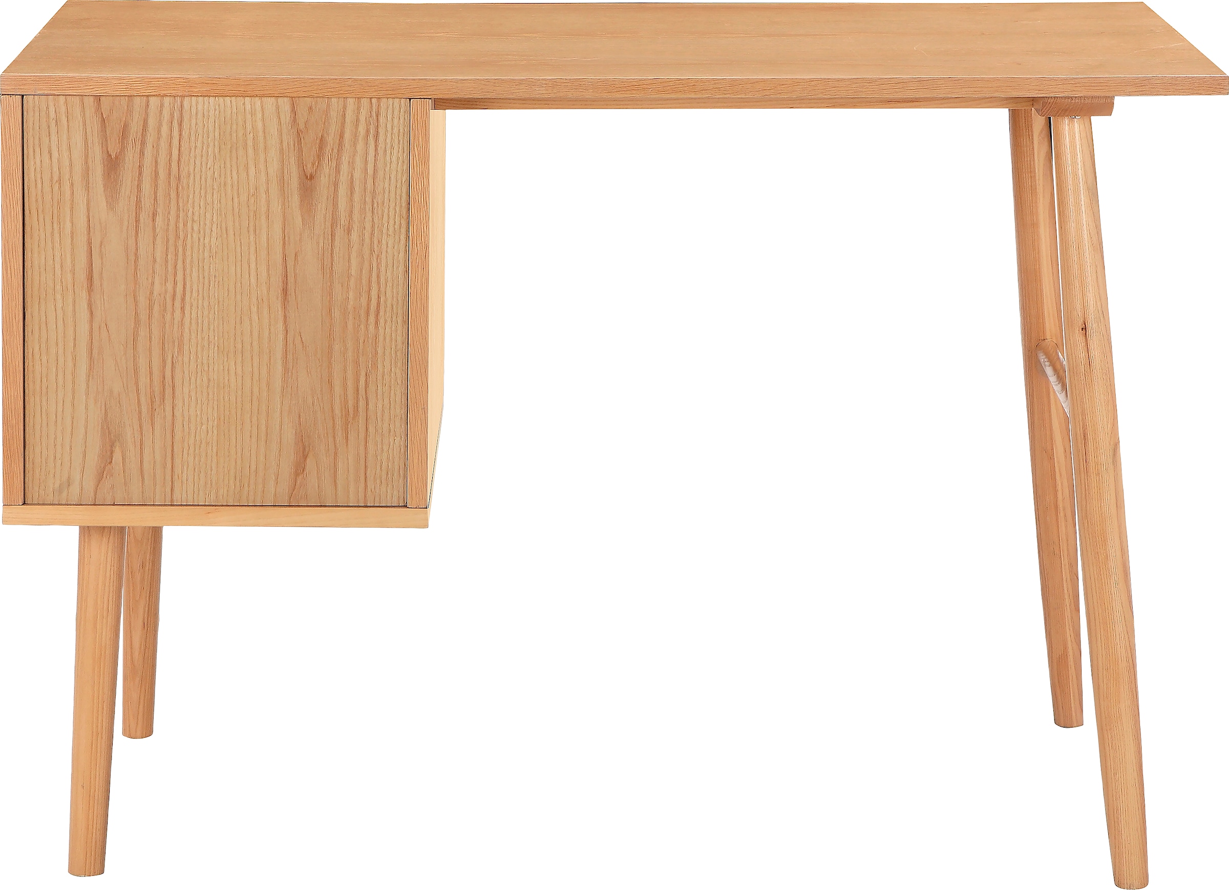 Eschenholz MDF, auf 110 Breite zwei cm Schubkästen, »Elblamelle«, Schreibtisch mit andas und bestellen Raten