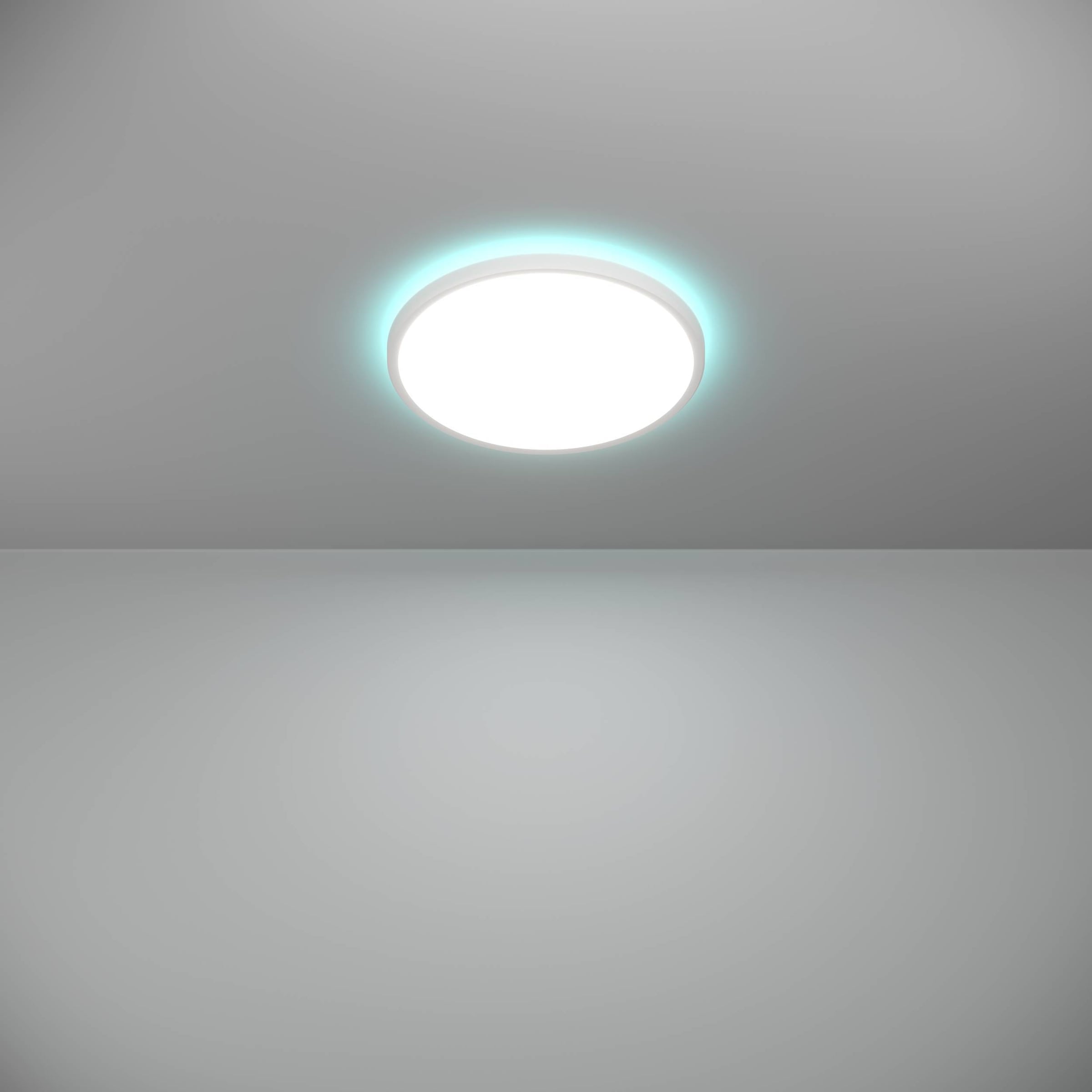 EGLO Deckenleuchte »Rovito-Z Deckenlampe, ZigBee 3.0, Kunststoff, Badezimmerlampe, IP44« LED-Modul 1 Stk. Kaltweiß | RGB Wand-/Deckenleuchte - H3 x Ø30 cm - weiß - 13,9W inkl.