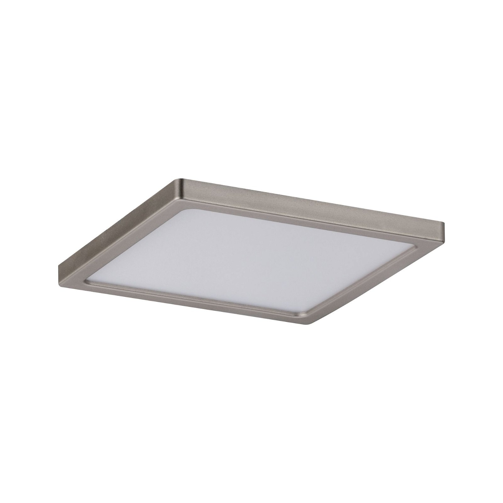 Paulmann LED Einbauleuchte »Areo IP44 eckig 120x120mm 6,5W 418lm 3000K Nickel matt dimmbar« 1 Stk. Warmweiß Einbaupanel