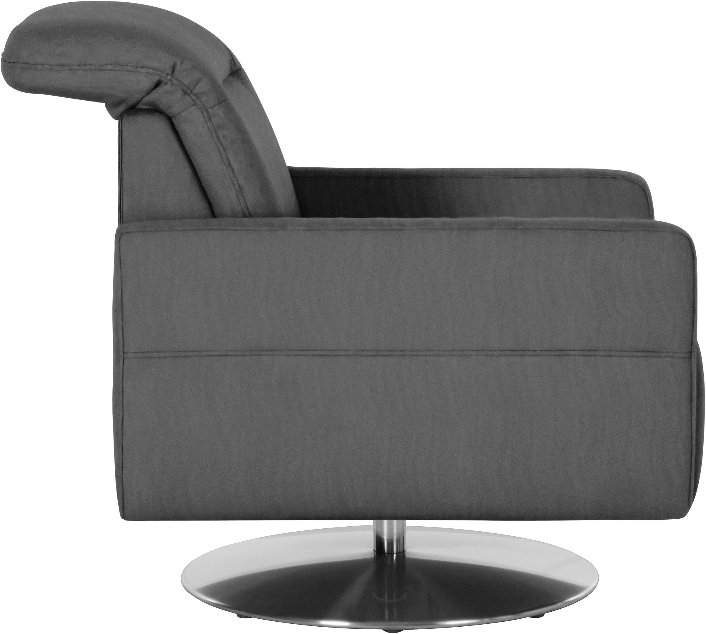 sit&more Drehsessel »Gizeh«, inklusive Kopfteilverstellung, mit Federkern
