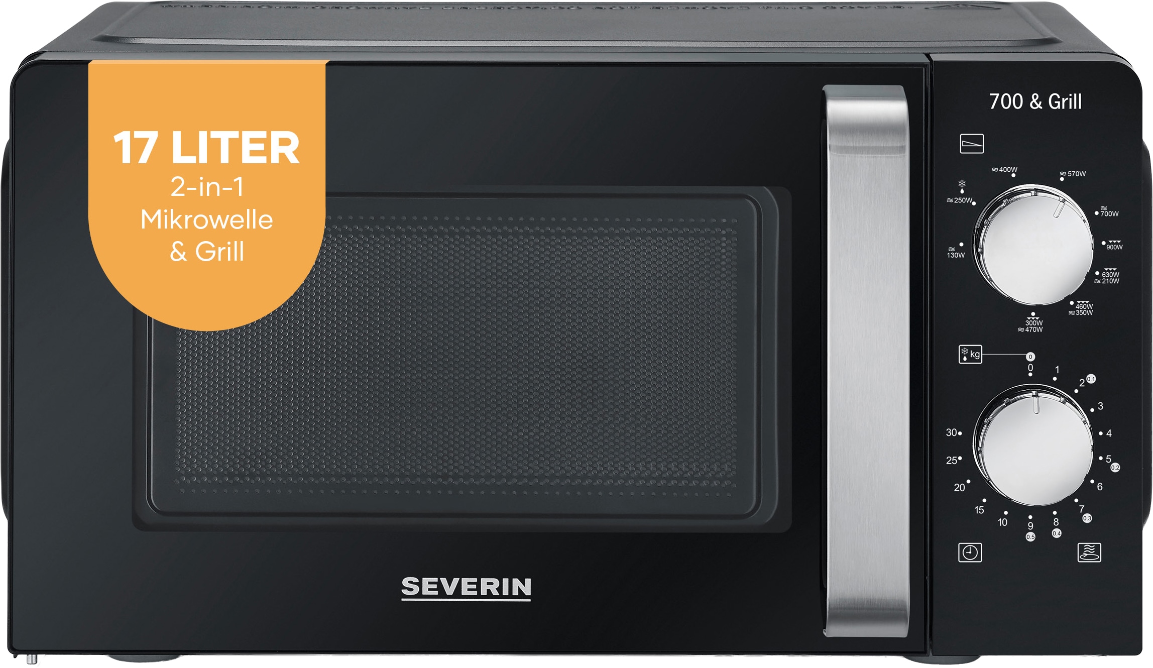 Severin Mikrowelle »MW 7781, mit Grillfunktion 2-in-1« Grill | Mikrowelle 1100 W Kompaktes und schmales Design, Mikrowelle und Grill sind kombinierbar