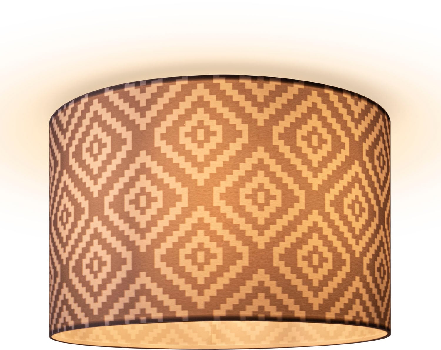 kaufen XXL online Lampenschirm Jahren Vintage Home Wohnzimmerlampe Garantie Paco Design Stella«, »Hugo Deckenleuchte | mit Stoff Retro Textil Rund 3