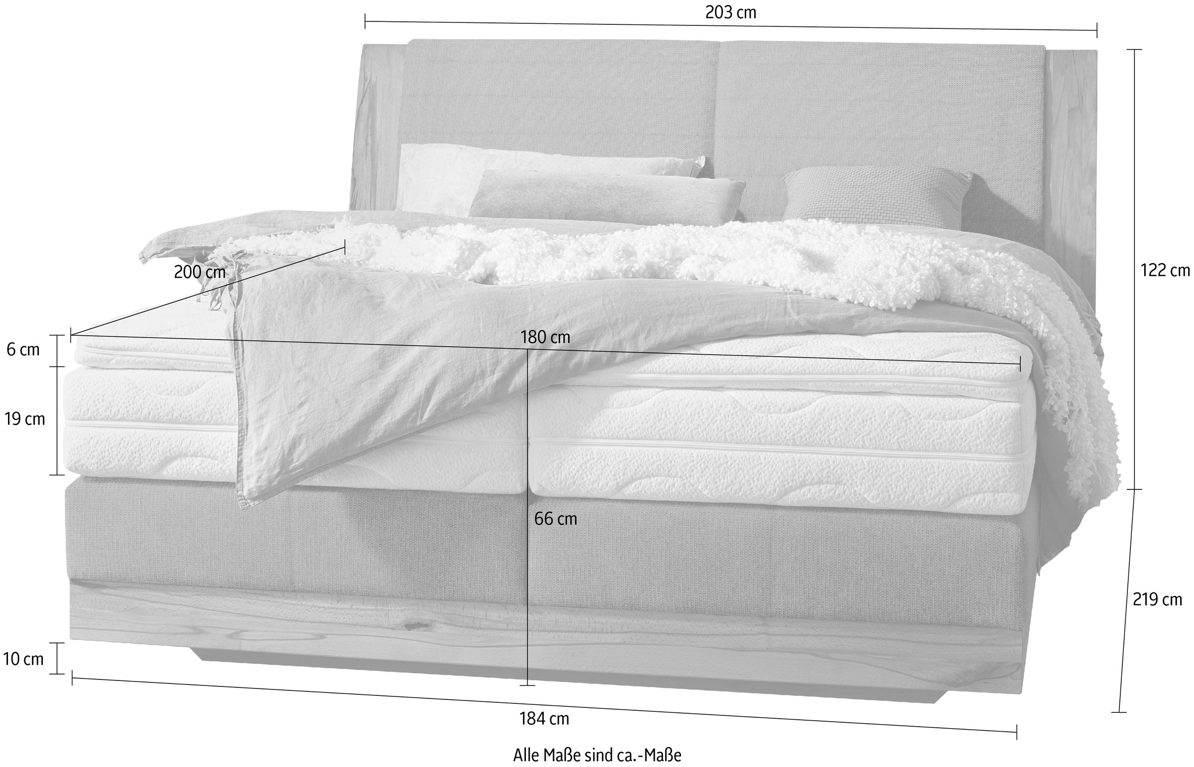 ADA premium Boxspringbett »Cintia«, in unterschiedlichen Ausführungen