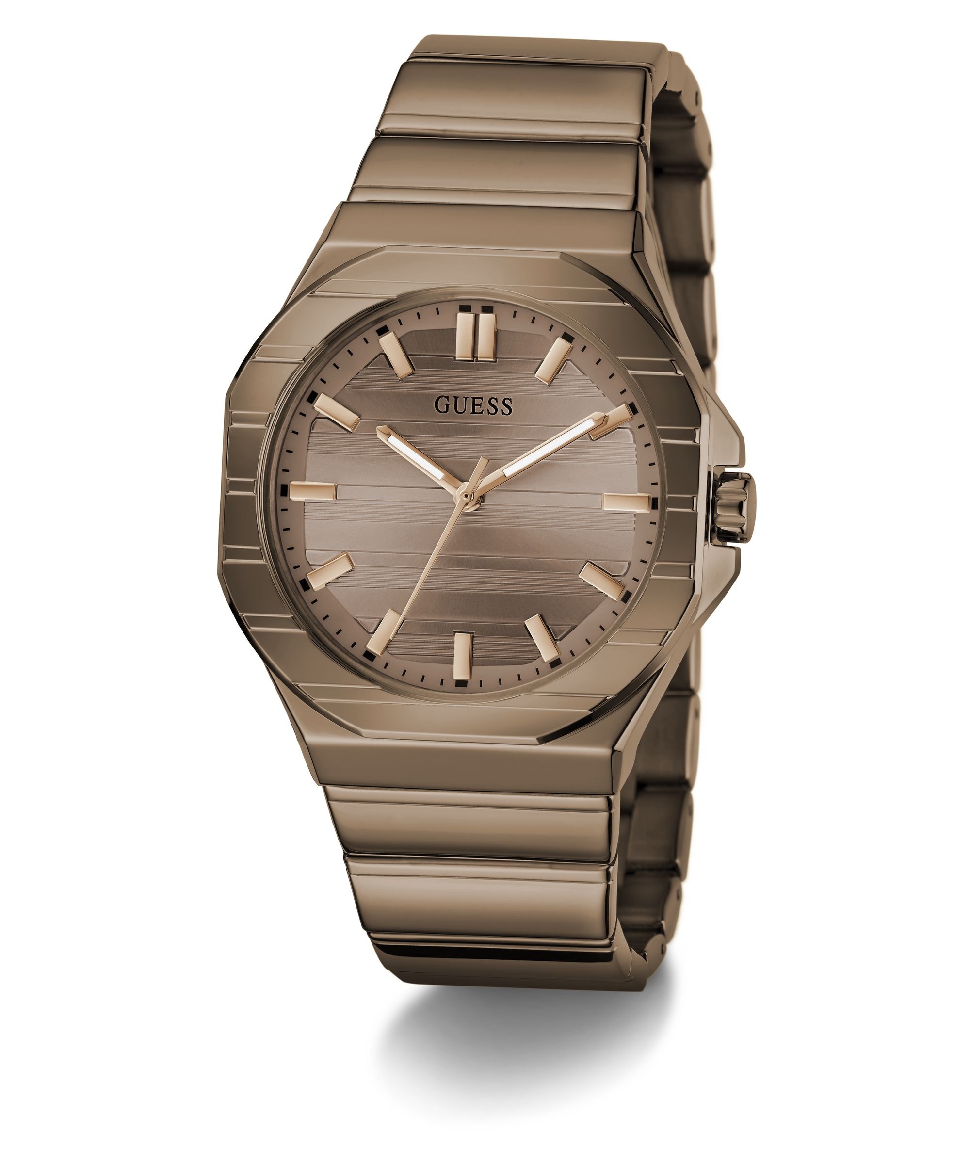 Guess Quarzuhr »JAQ« Armbanduhr, Herrenuhr, Edelstahlarmband, analog