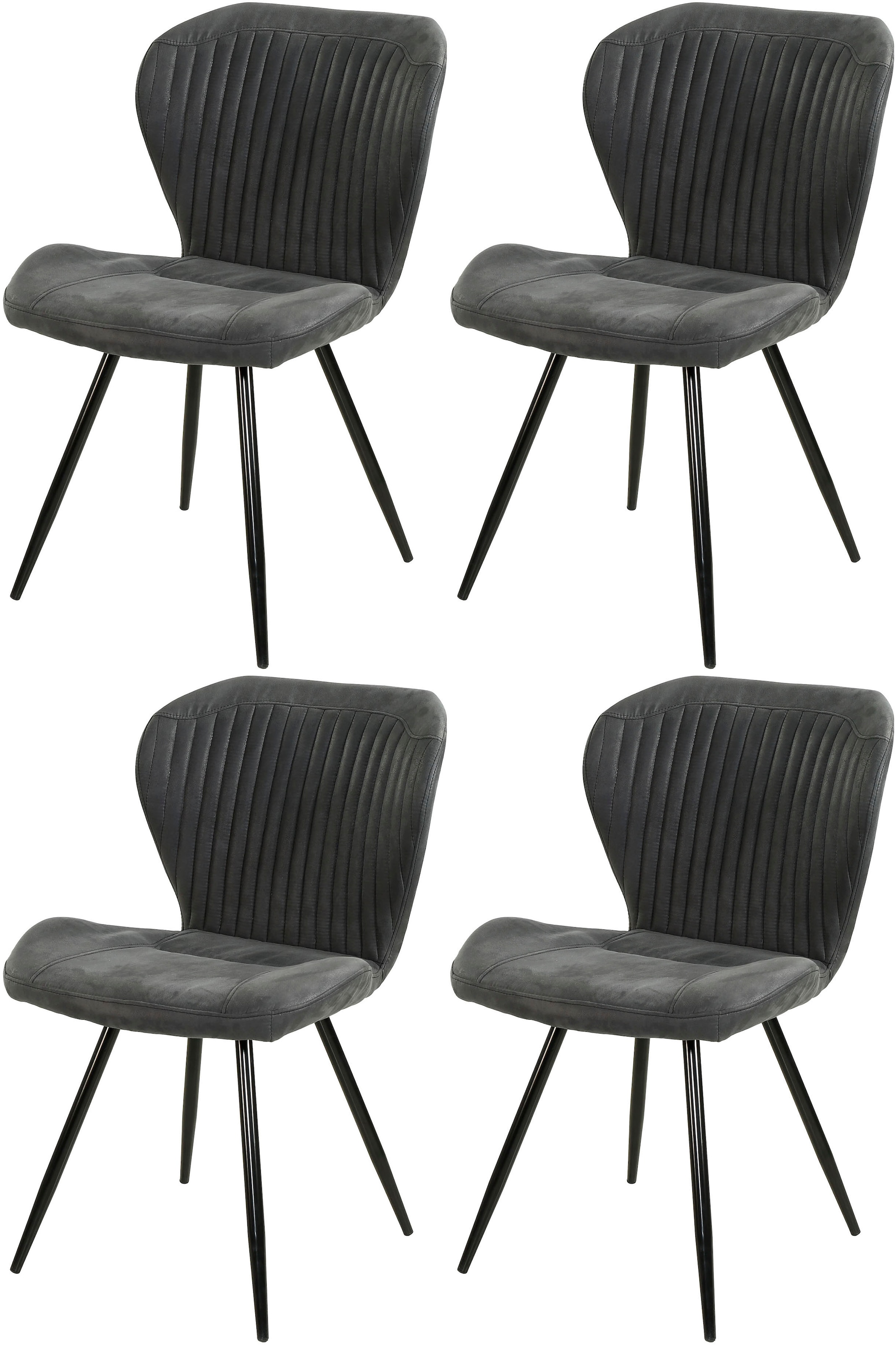 Jockenhöfer Gruppe Essgruppe »Olbia/Düren, Sitzgruppe (Set, 5-tlg., 1 Ausziehtisch und 4 Stühle)« 5 tlg. Tisch mit Butterflyauszug, 120-160 cm, Wildeiche