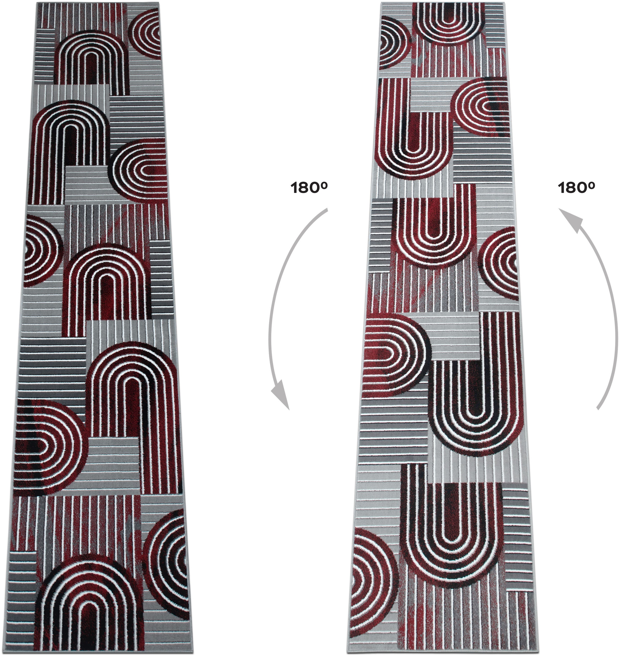 OTTO home Läufer »Lyssandra« rechteckig 8 mm Höhe 3D-Effekt, softer Kurzflor, pflegeleicht, leichter Glanz, Scandi-Look