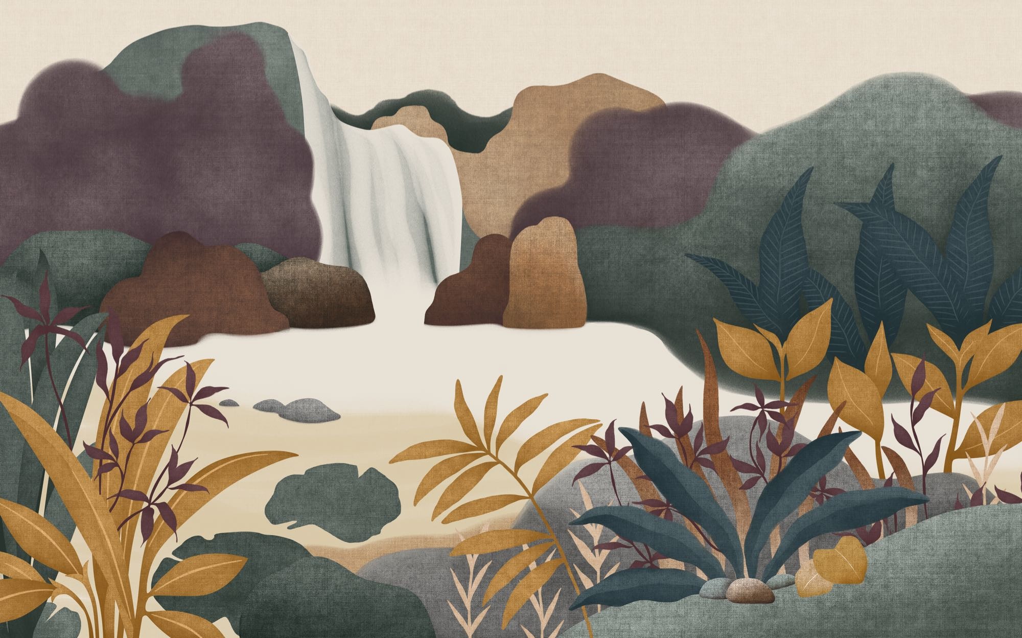 Komar Fototapete »Vlies Fototapete - Natura Fluens - Größe 400 x 250 cm« Motiv | bedruckt glatt