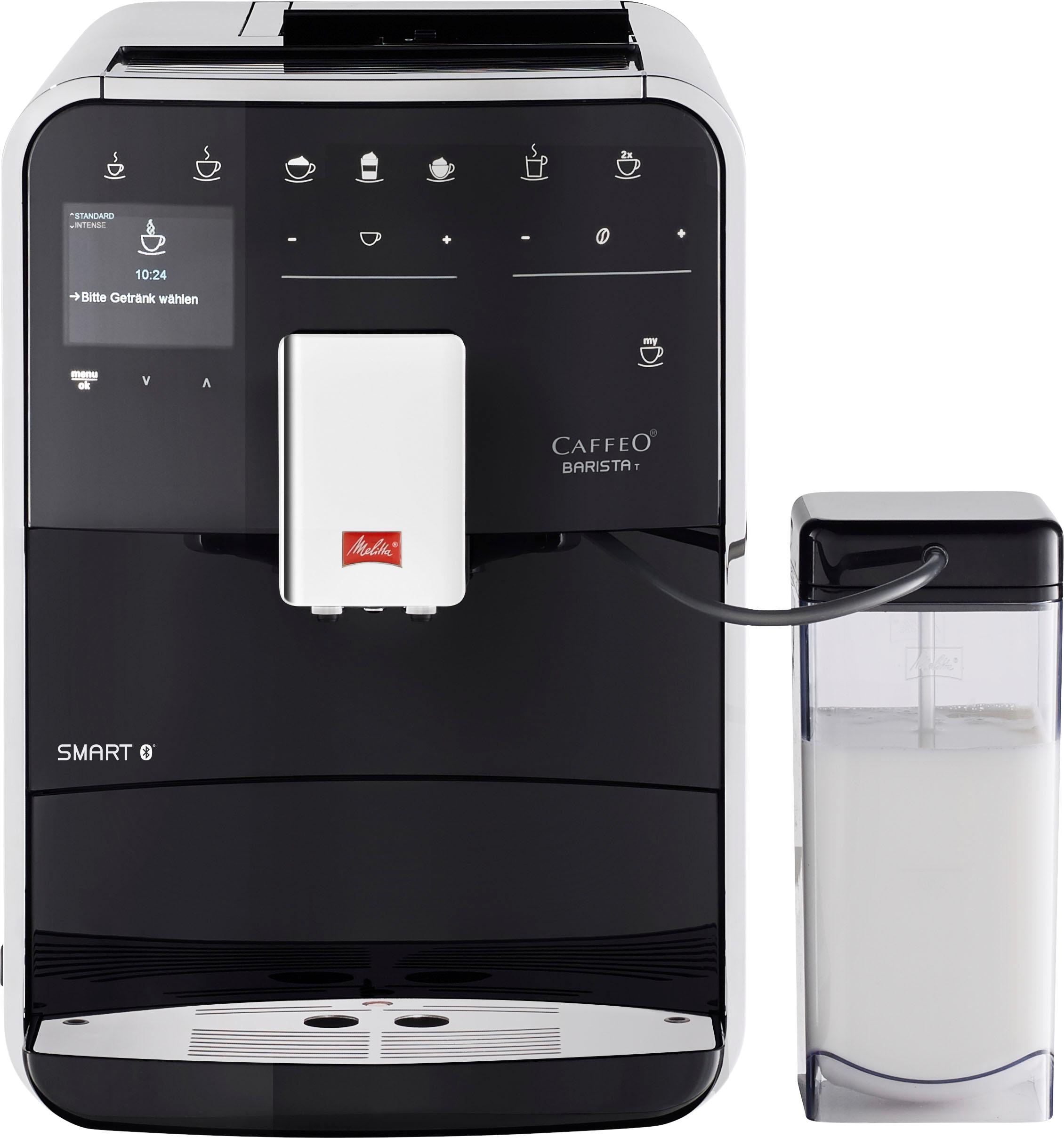 Melitta Kaffeevollautomat »Barista T Smart® F 83/0-102, schwarz«, 4 Benutzerprofile&18 Kaffeerezepte, nach italienischem Originalrezept