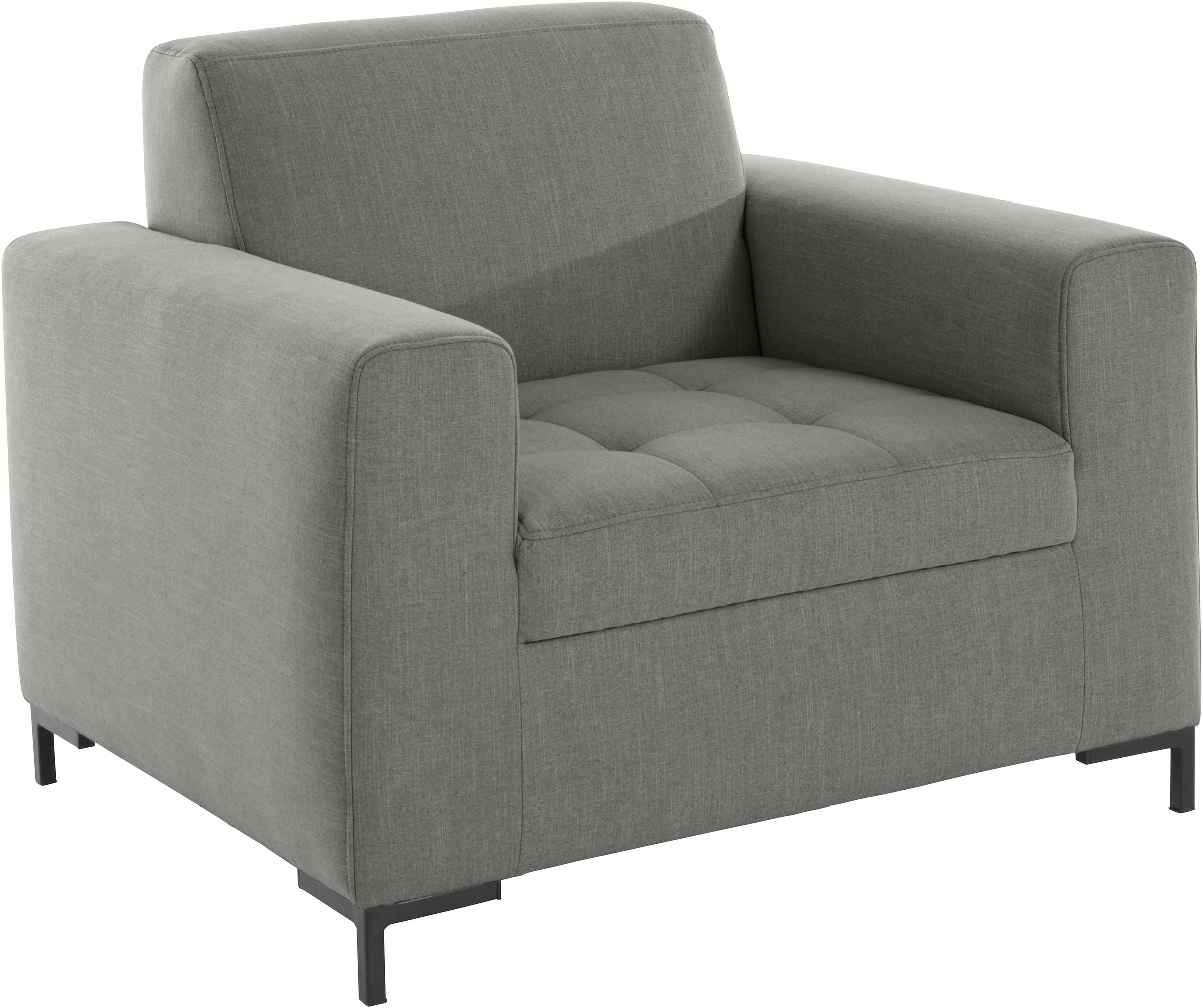 OTTO products Sessel »Grazzo«, hochwertige Stoffe aus recyceltem Material, Steppung im Sitzbereich