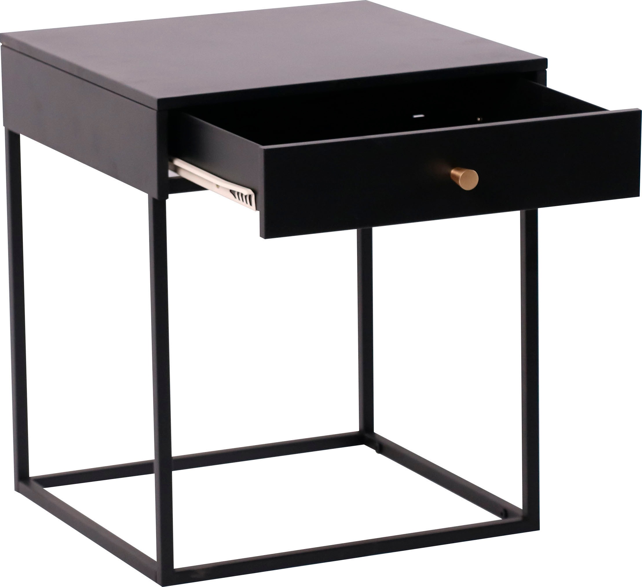 Homexperts Nachtkommode »Pep«, Beistelltisch / Nachtkommode im modernen Metalldesign