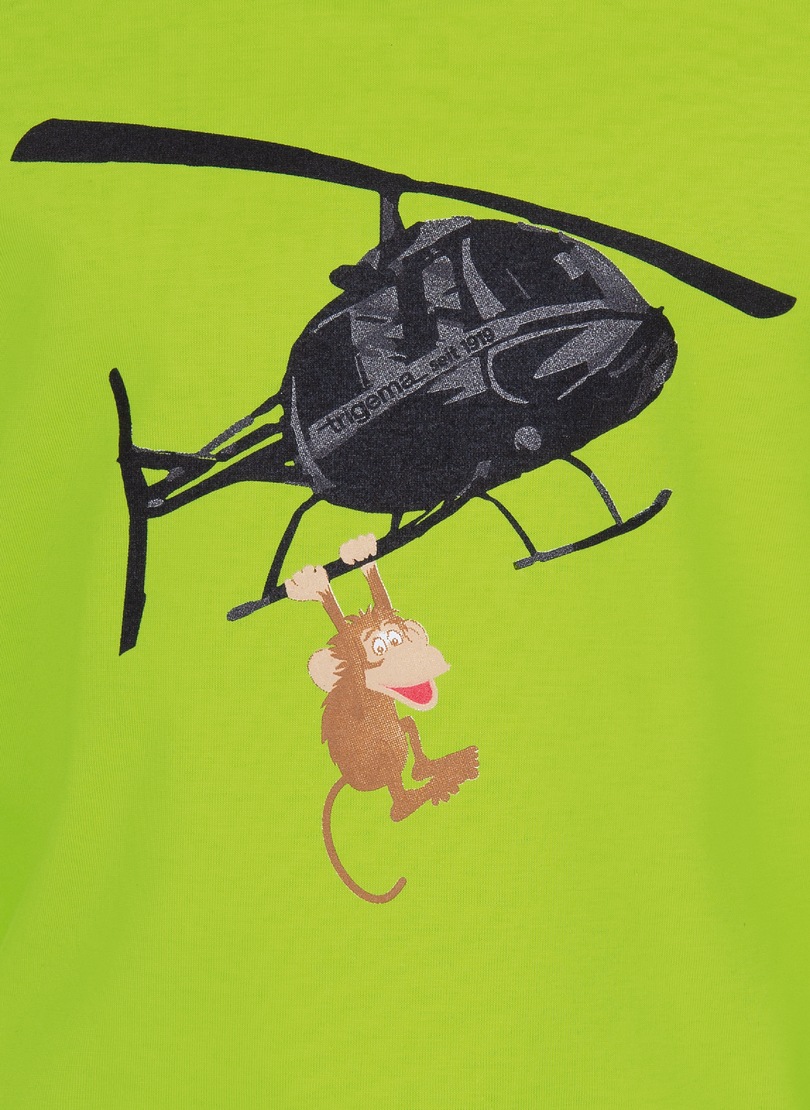 Trigema T-Shirt »TRIGEMA Lustiges Langarm-Shirt mit Hubschrauber-Druck«, (1 tlg.)