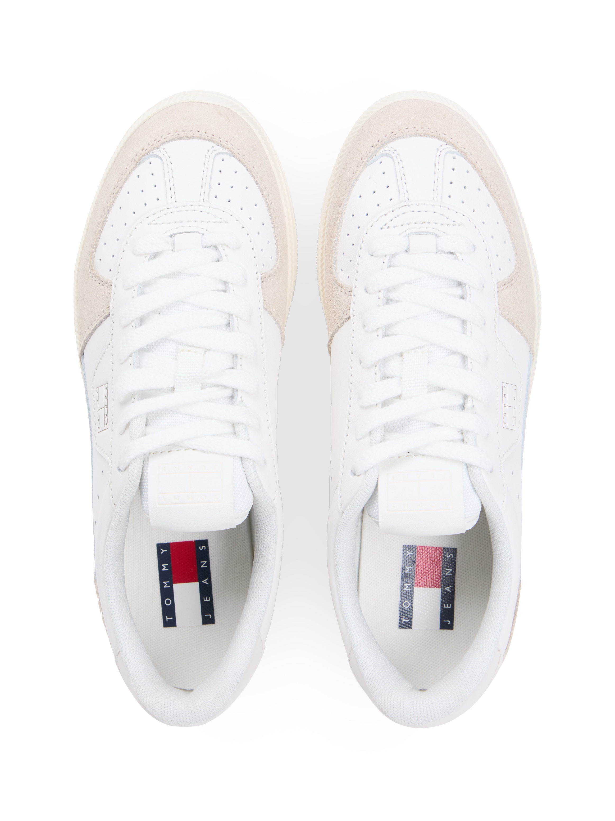 Tommy Jeans Plateausneaker »THE GREENWICH EDGE LEATHER«  Freizeitschuh, Halbschuh, Schnürschuh mit goldfarbenem Logoschriftzug