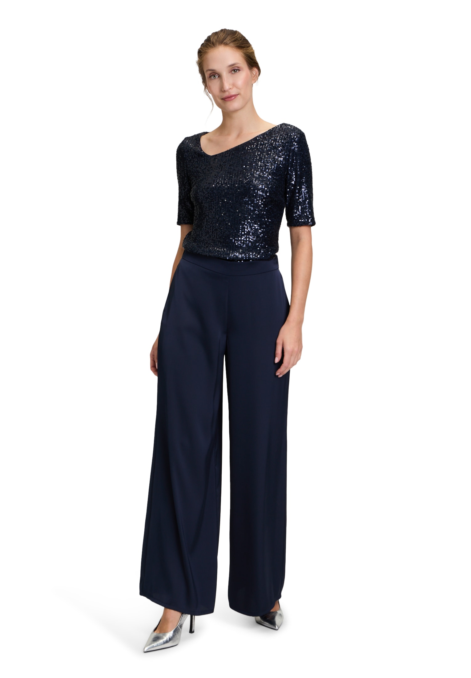 Vera Mont T-Shirt »Pailletten-Top mit Glanzeffekt«