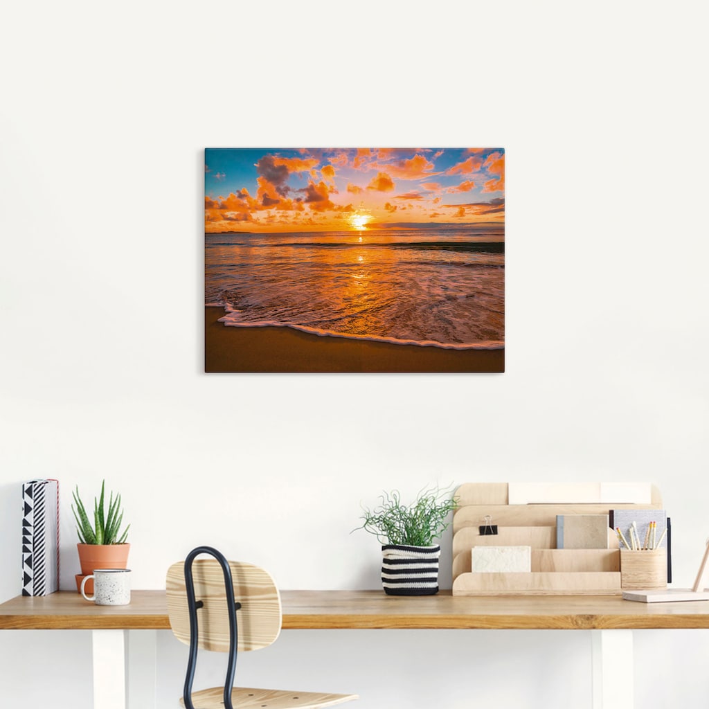 Artland Wandbild »Sonnenuntergang am Strand«, Sonnenaufgang & -untergang, (1 St.)