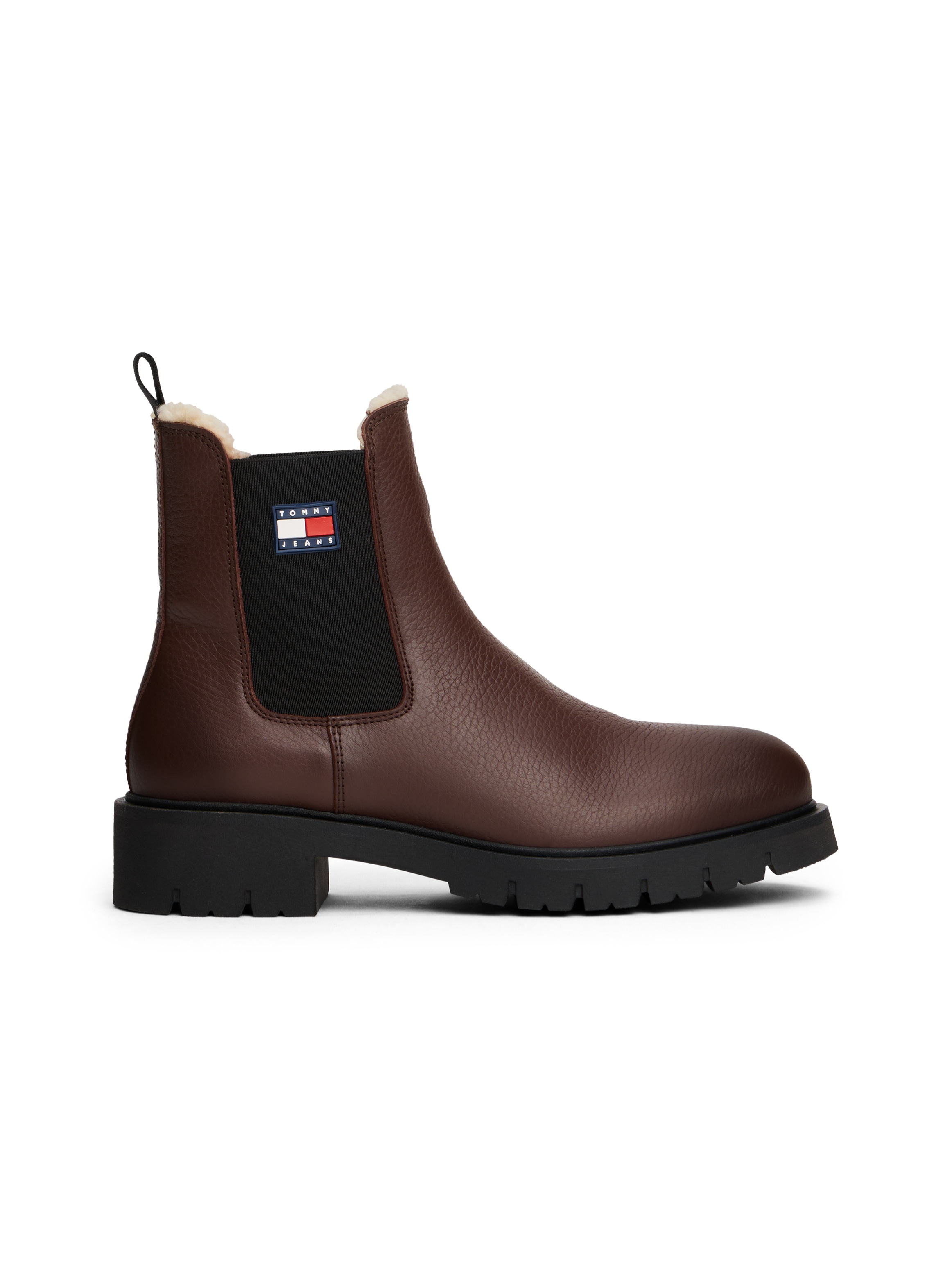 Tommy Jeans Chelseaboots »TJW CHELSEA BOOT WL«  , Blockabsatz, Stiefelette mit typischer Logoflagge