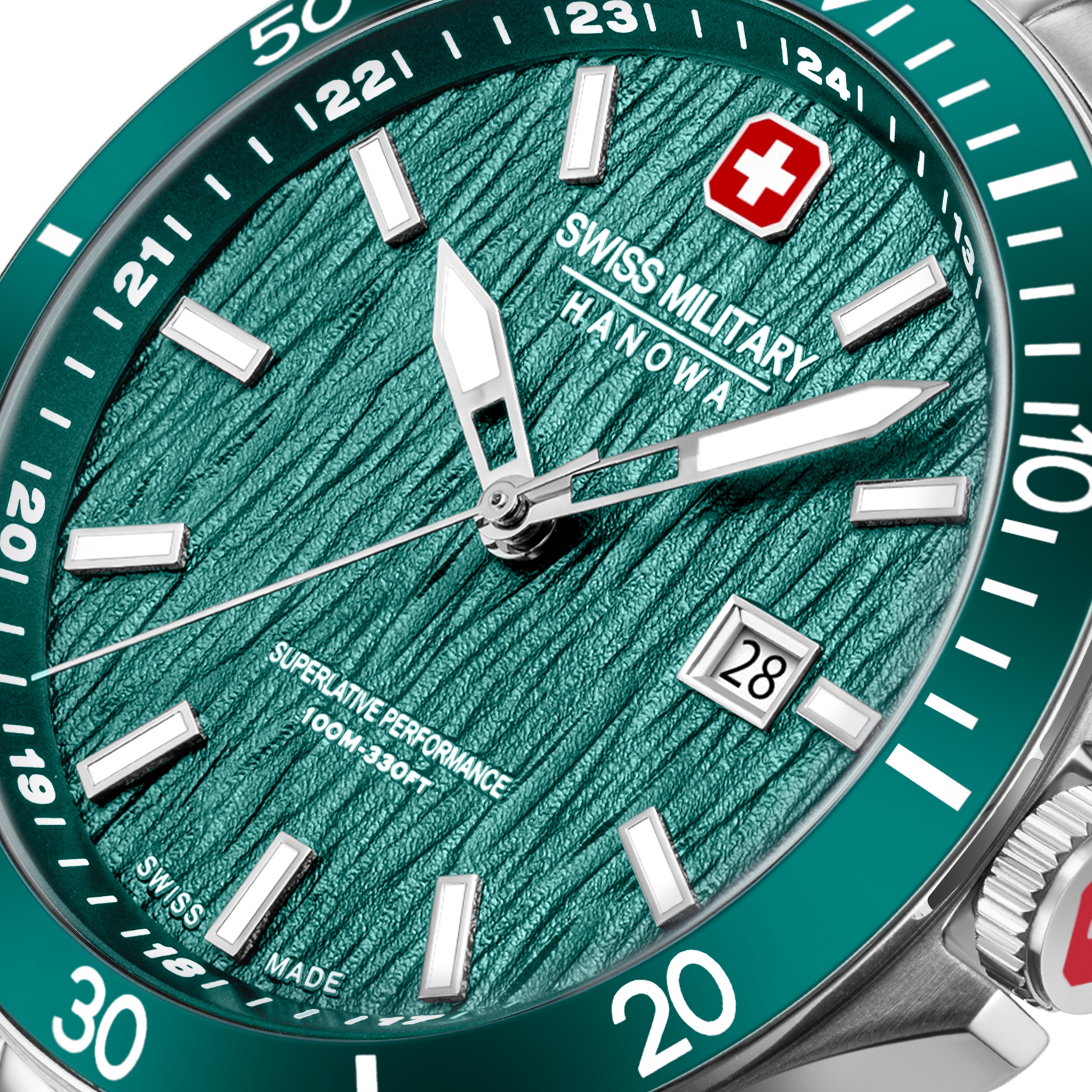 Swiss Military Hanowa Quarzuhr »Flagship Elements« Armbanduhr, Herrenuhr, Swiss Made, Edelstahlarmband, analog, Tag