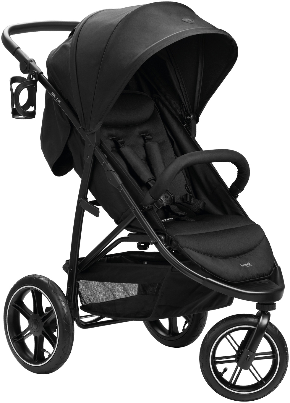 Kinder-Buggy »Dreiradbuggy, Rapid 3 Air, black«, 22 kg, mit schwenk/feststellbarem...