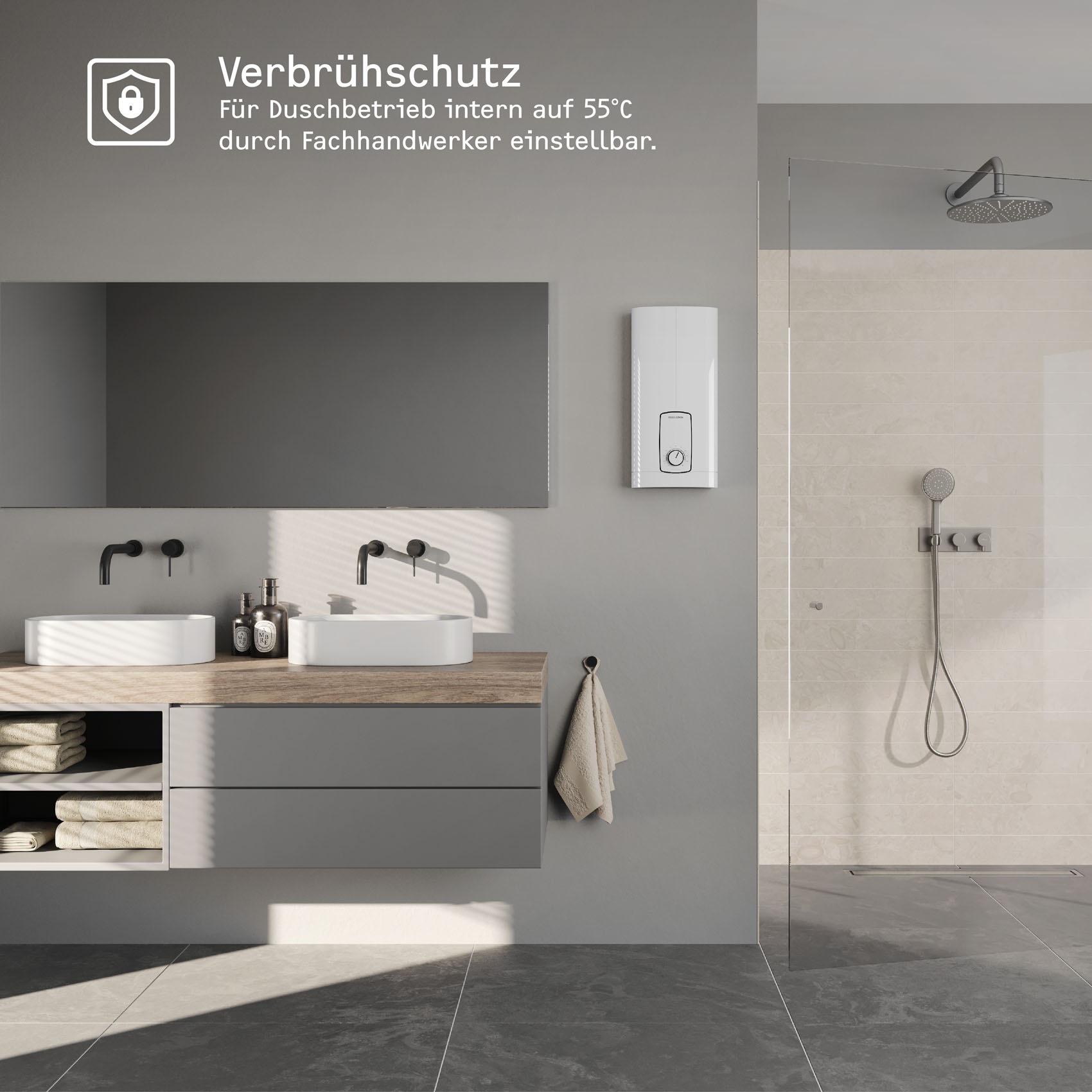 STIEBEL ELTRON Komfort-Durchlauferhitzer »DHB 27 ST Trend«, 3i Technologie für konstante Warmwassertemperatur