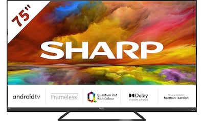 Sharp LED-Fernseher »75EQ3EA«, 189 cm/75 Zoll, 4K Ultra HD, Smart-TV-Android TV kaufen