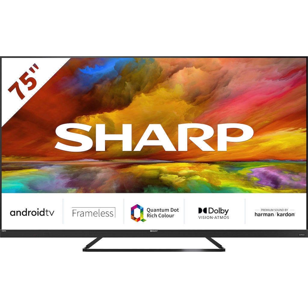 Sharp LED-Fernseher »75EQ3EA«, 189 cm/75 Zoll, 4K Ultra HD, Smart-TV-Android TV