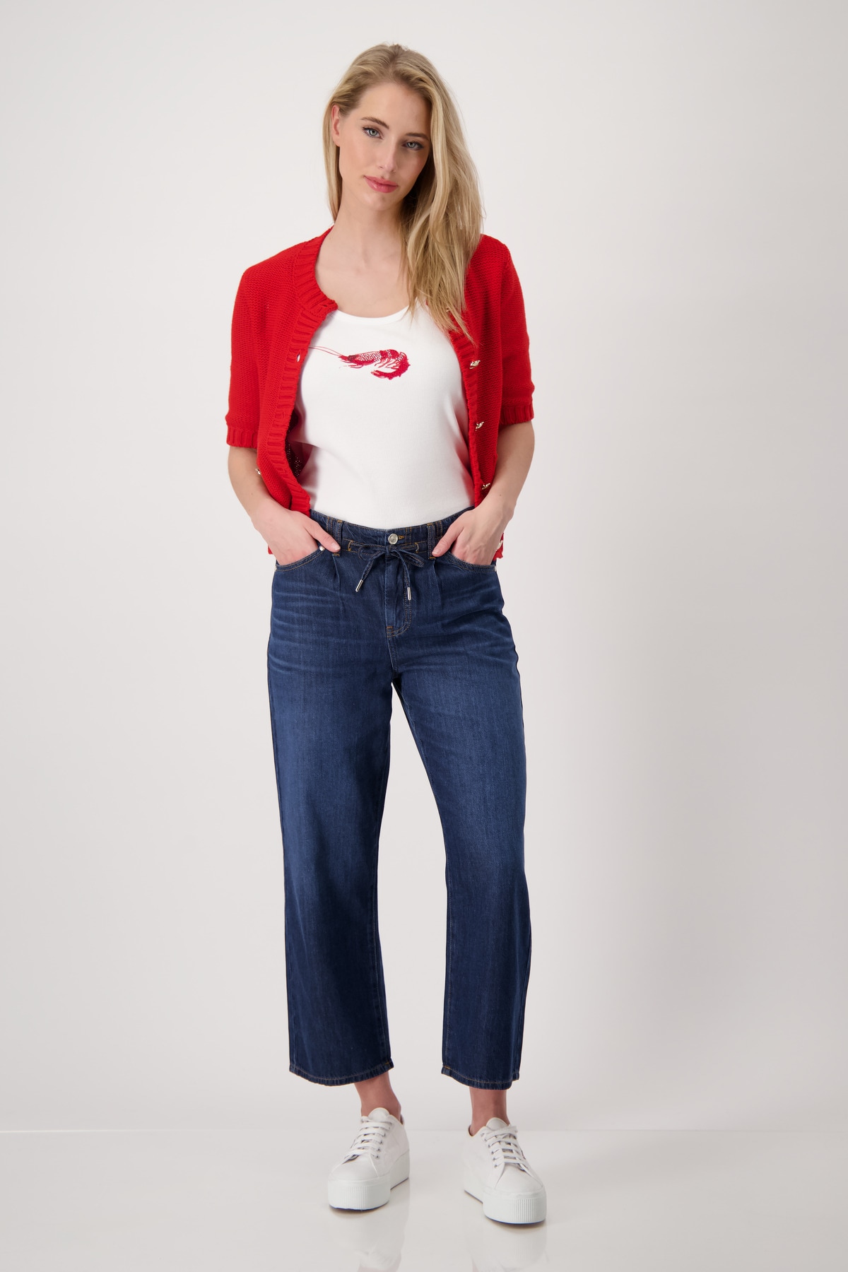 Monari Tanktop mit tiefem Rundhalsausschnitt