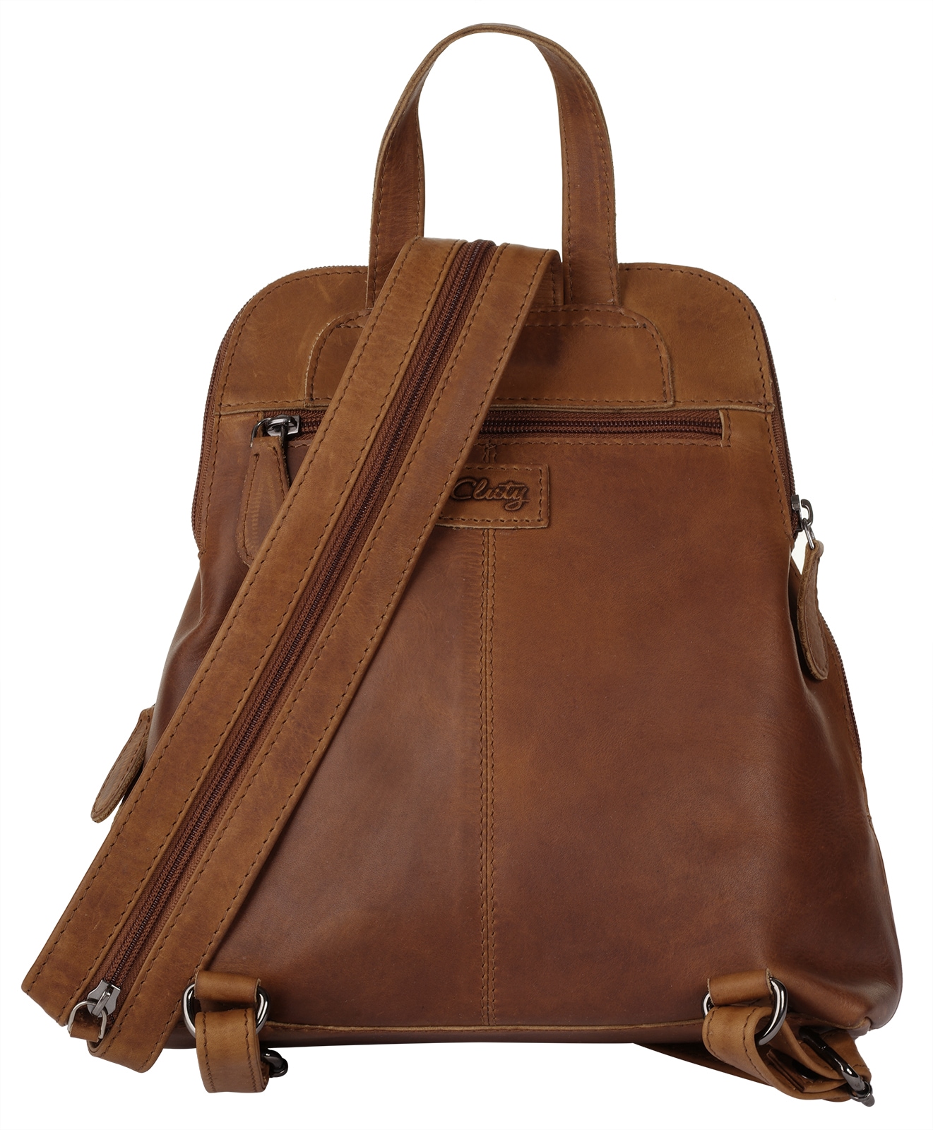 Cluty Cityrucksack, echt Leder