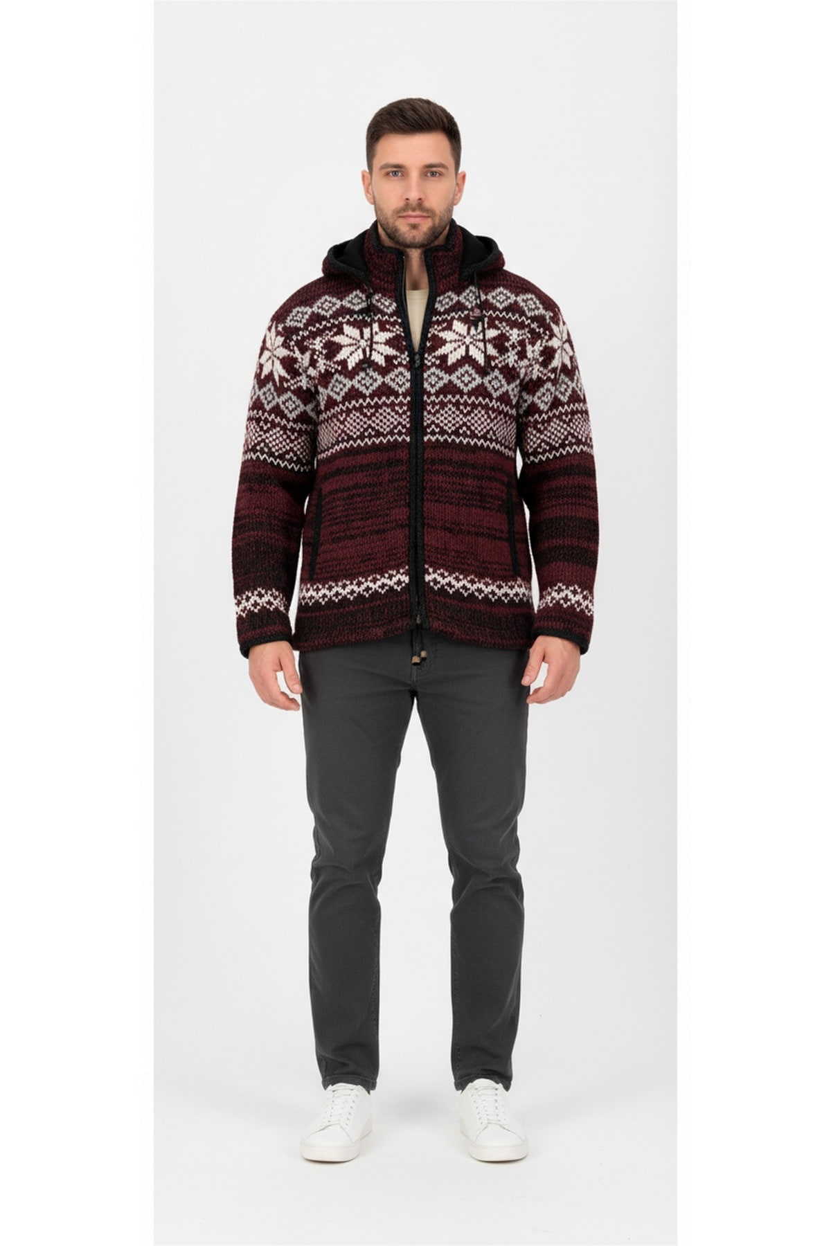 DEPROC Active Kapuzenfleecejacke »LHOTSE MEN II« mit Kapuze mit Kapuze und weichem Fleece gefüttert