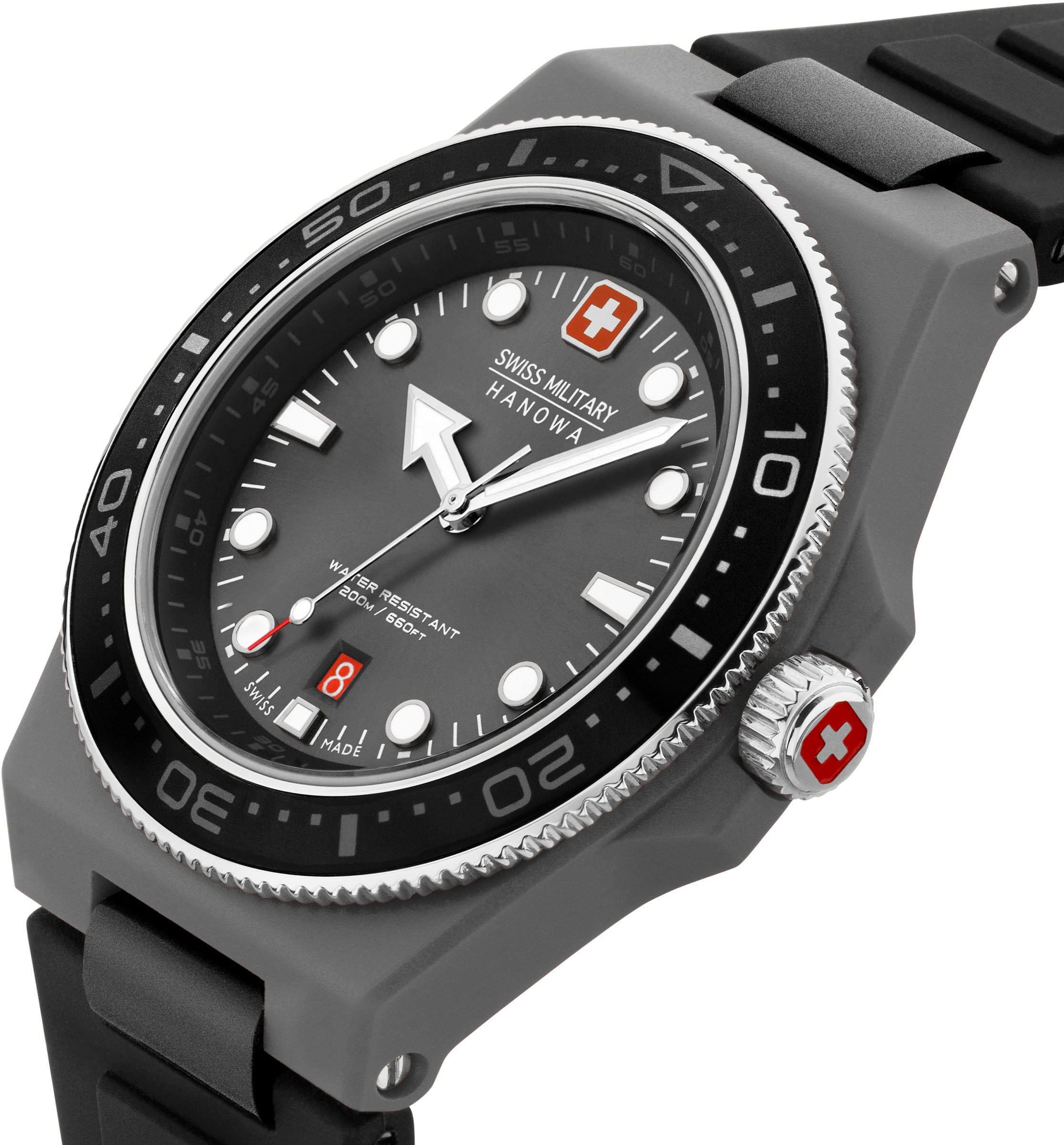 Swiss Military Hanowa Quarzuhr »OCEAN PIONEER, SMWGN0001182«, Armbanduhr, Herrenuhr, Swiss Made, Datum, Saphirglas