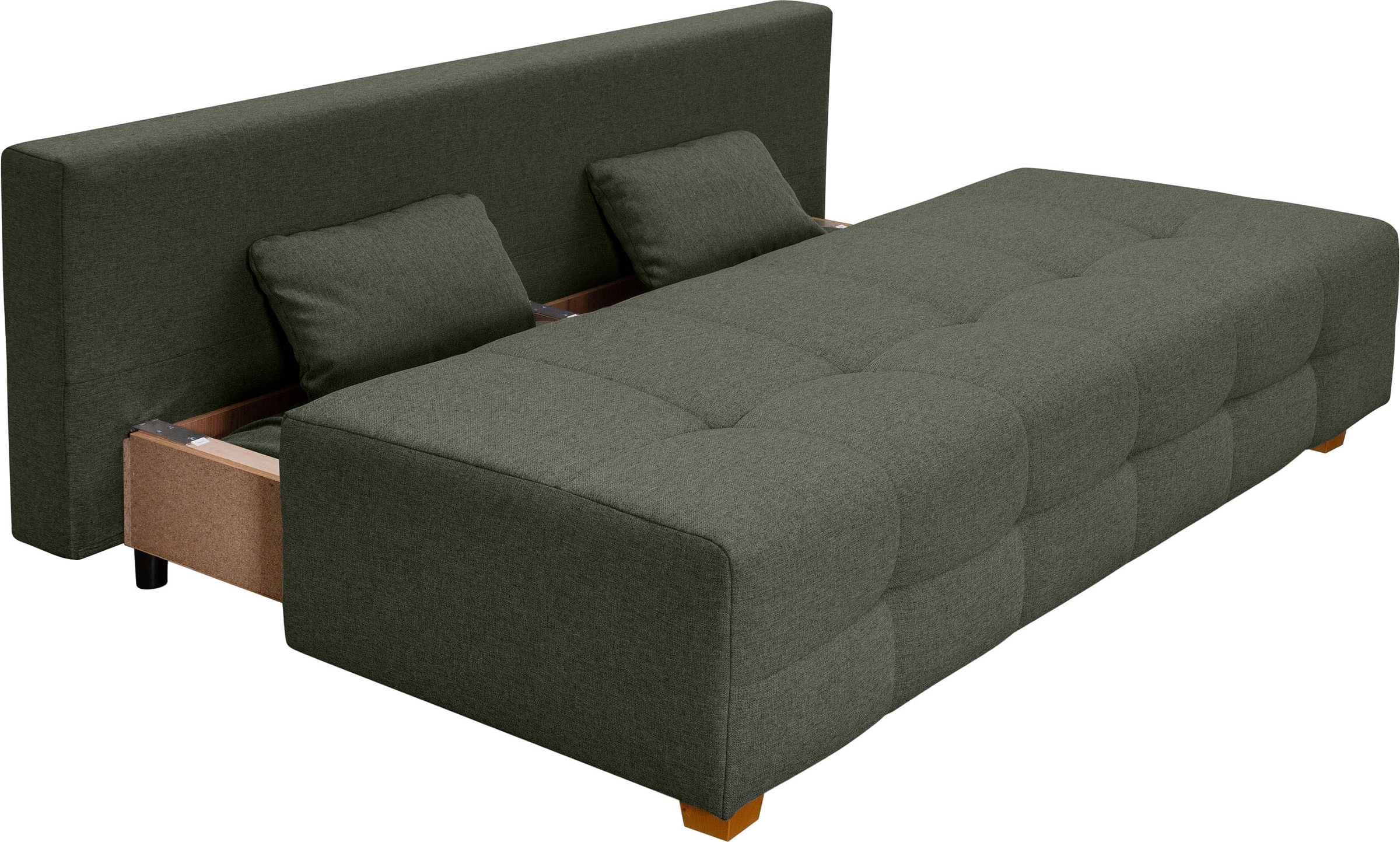 COLLECTION AB Schlafsofa »Bella«, Schlafsofa,Bettkasten,Bonellfederkern,Rückenkissen,Armlehnenkissen